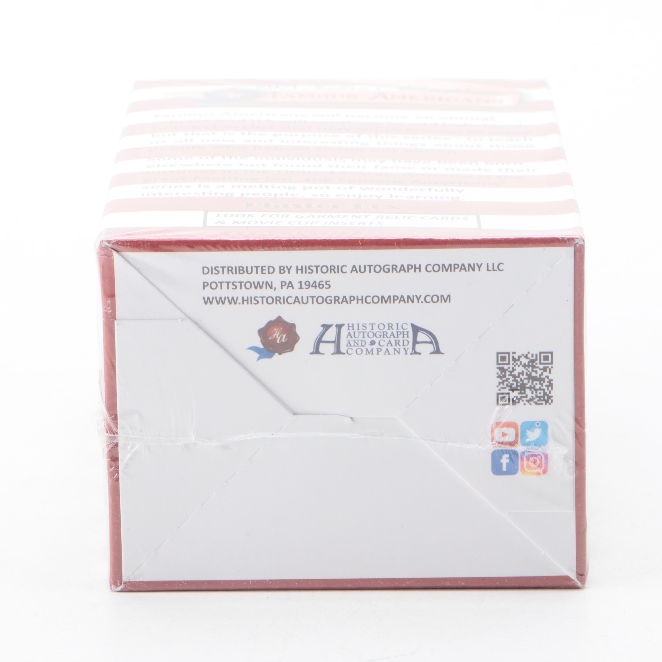 2021 Historic Autographs "Famous Americans" Trading Cards Sealed Box