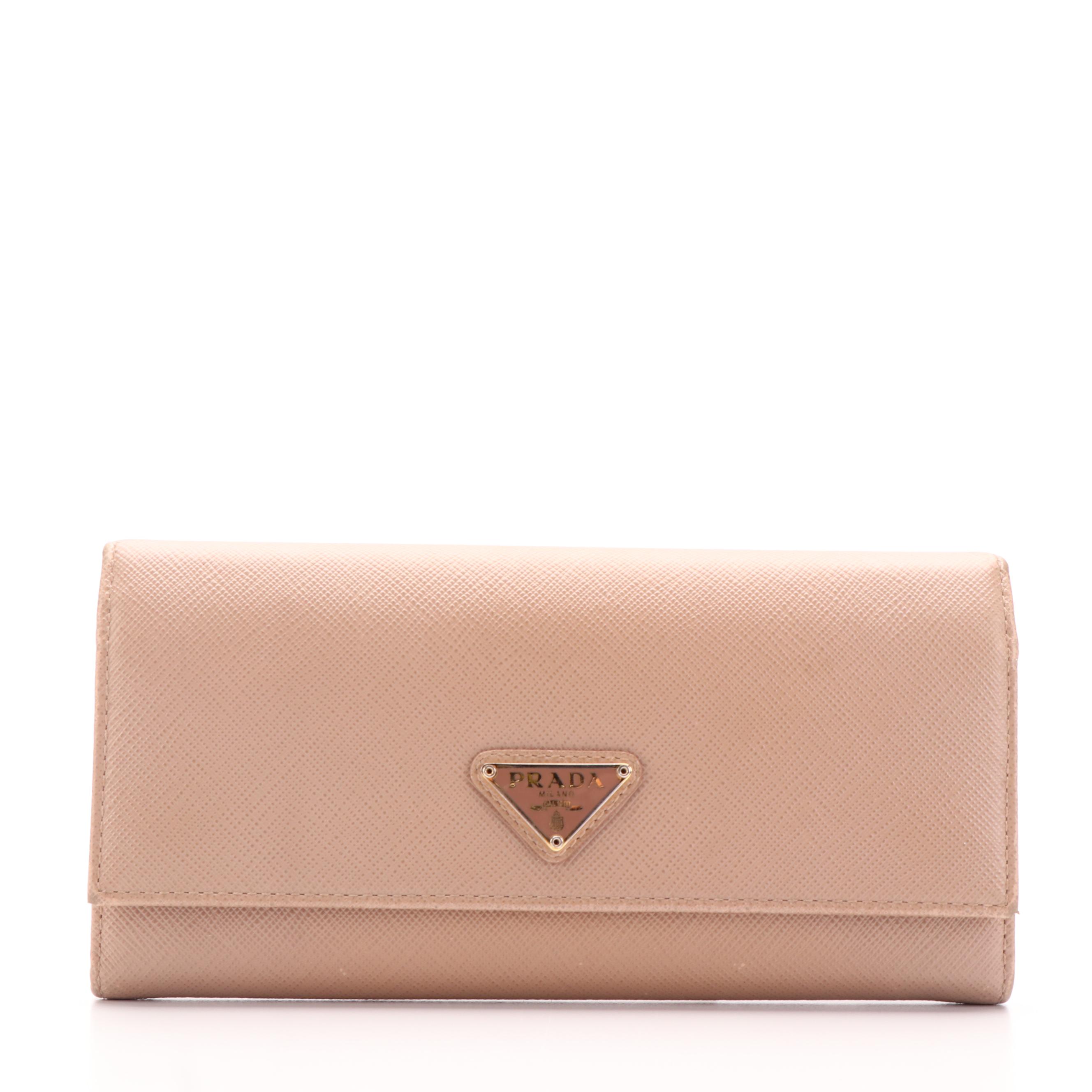 Prada Saffiano Logo Continental Wallet