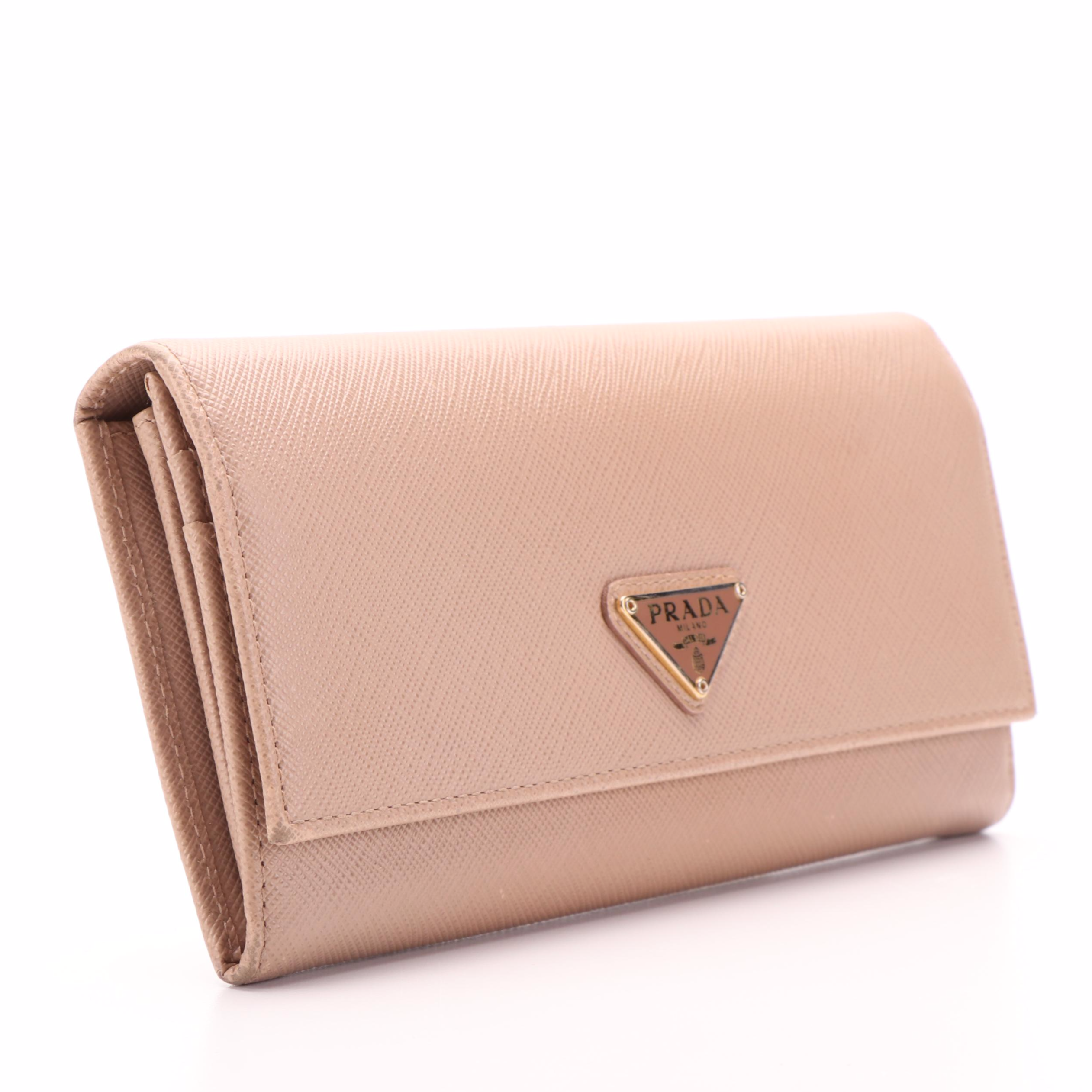 Prada Saffiano Logo Continental Wallet