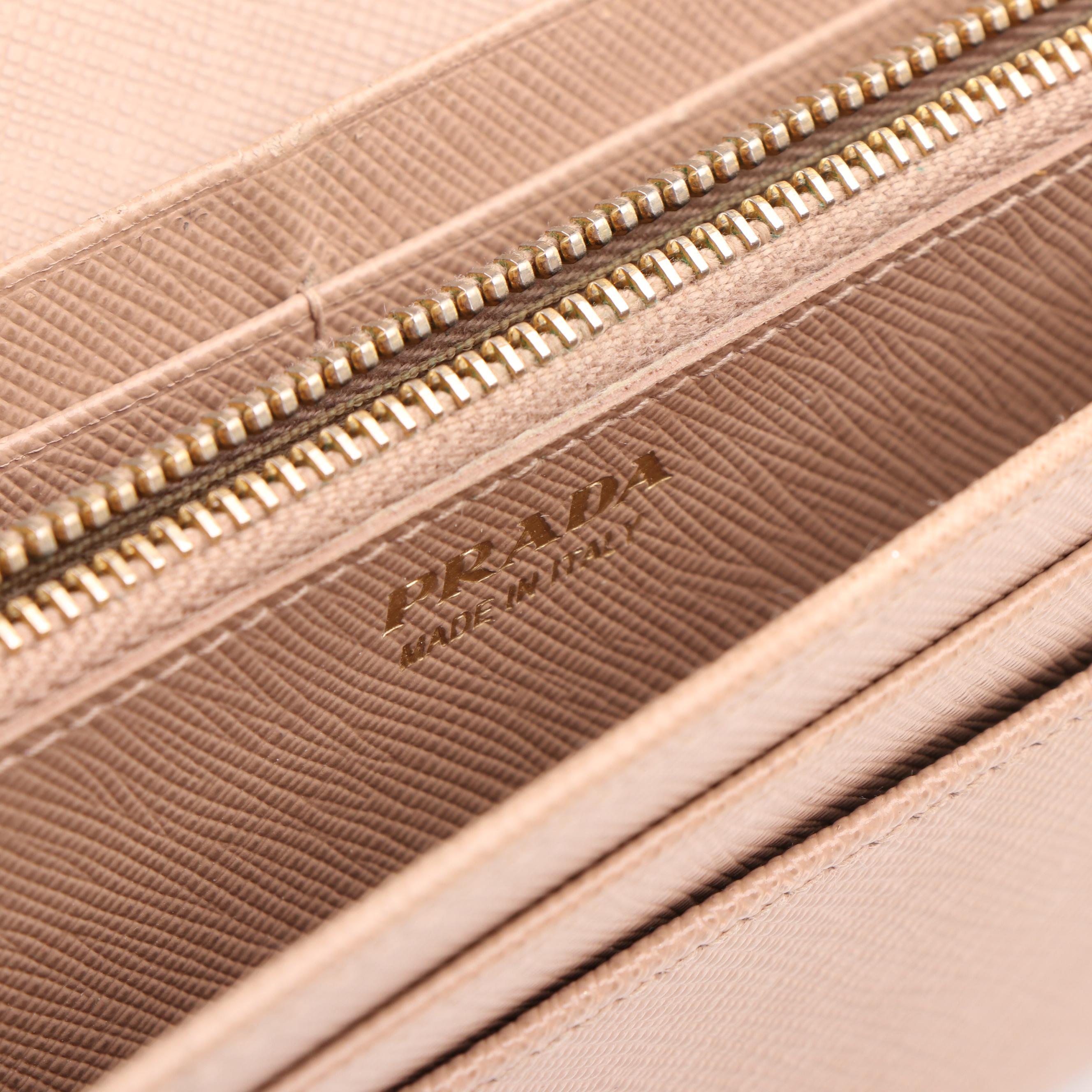 Prada Saffiano Logo Continental Wallet