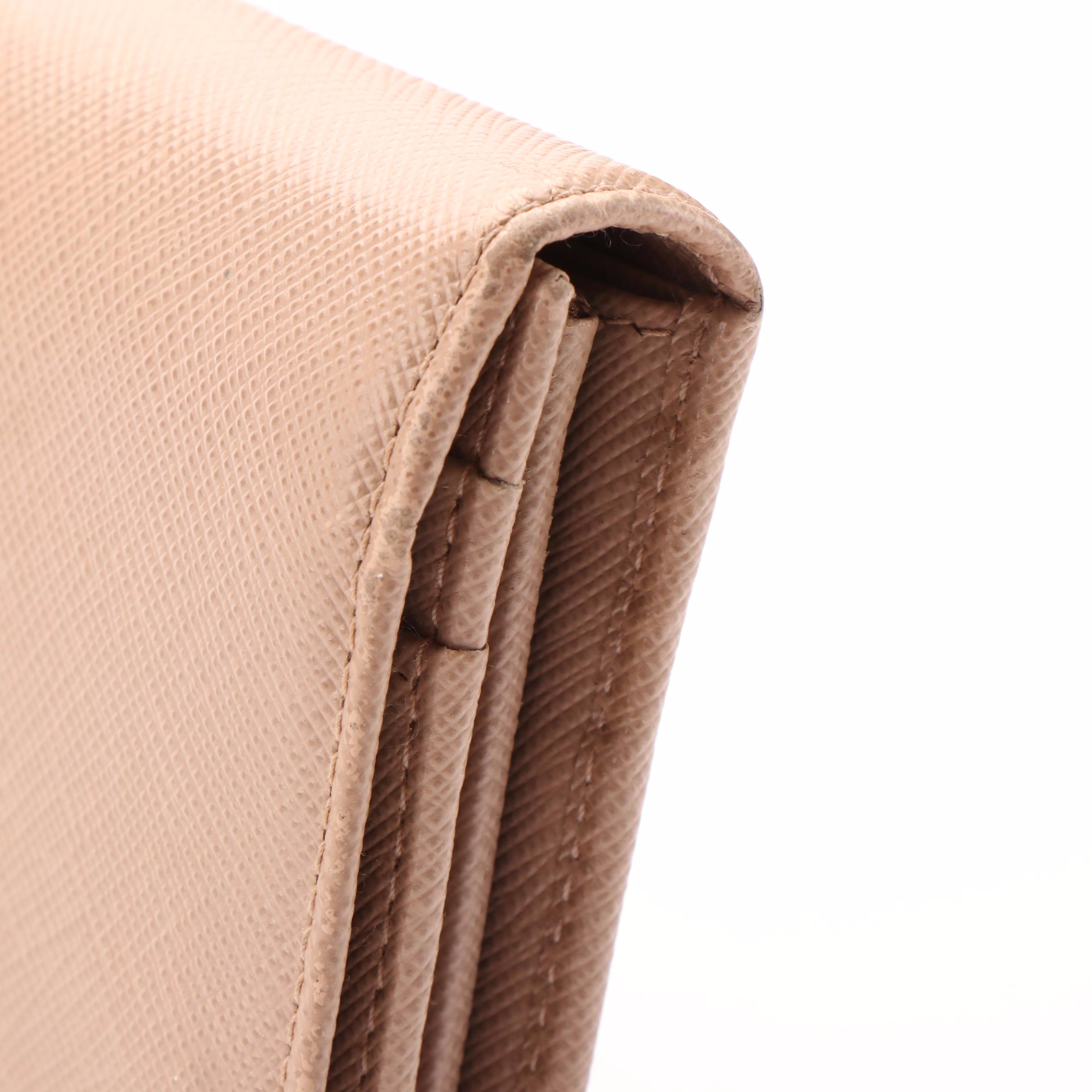 Prada Saffiano Logo Continental Wallet