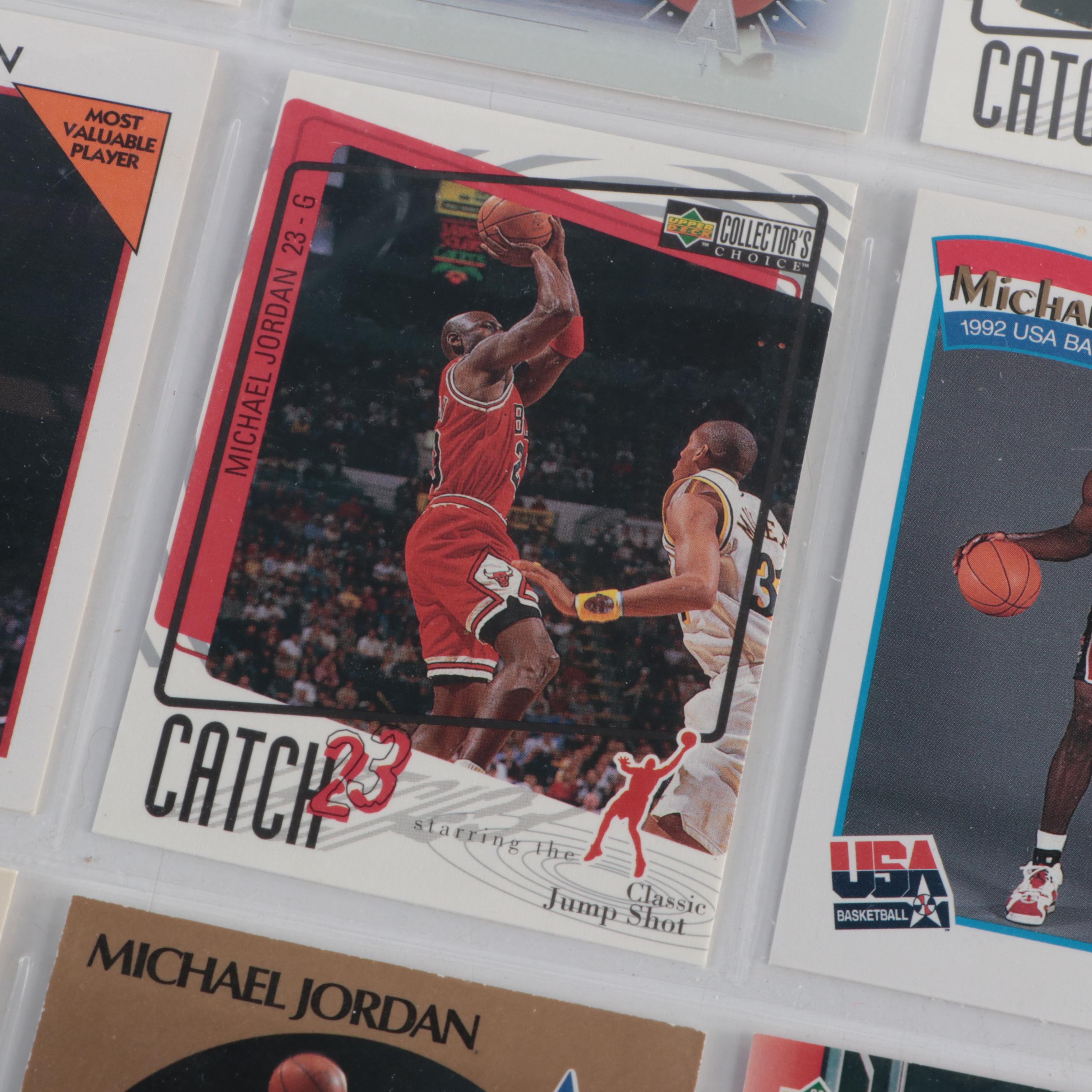 Michael Jordan Basketball Cards with PSA Graded and Space Jam DVD