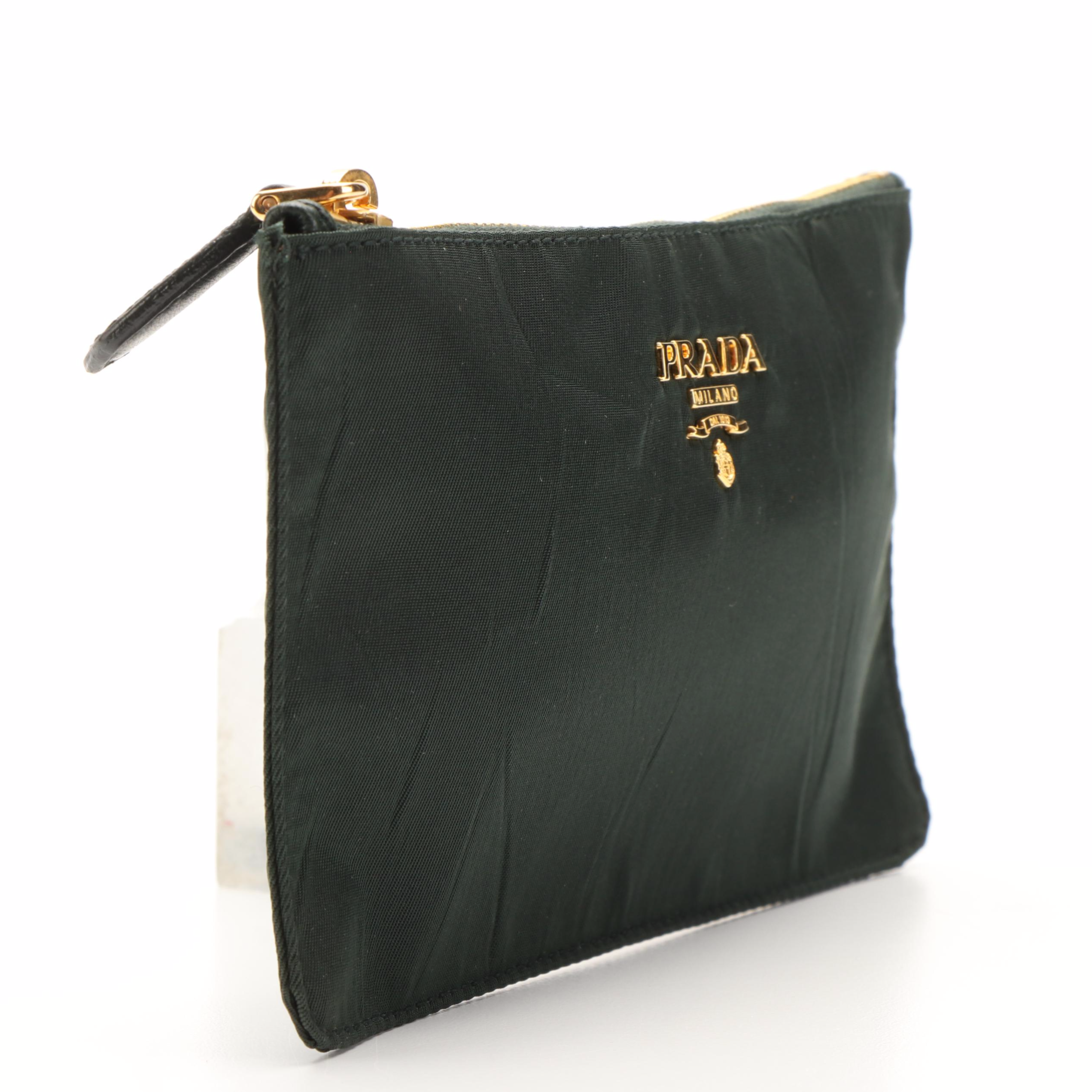 Prada Logo Plaque Nylon Accessory Bag