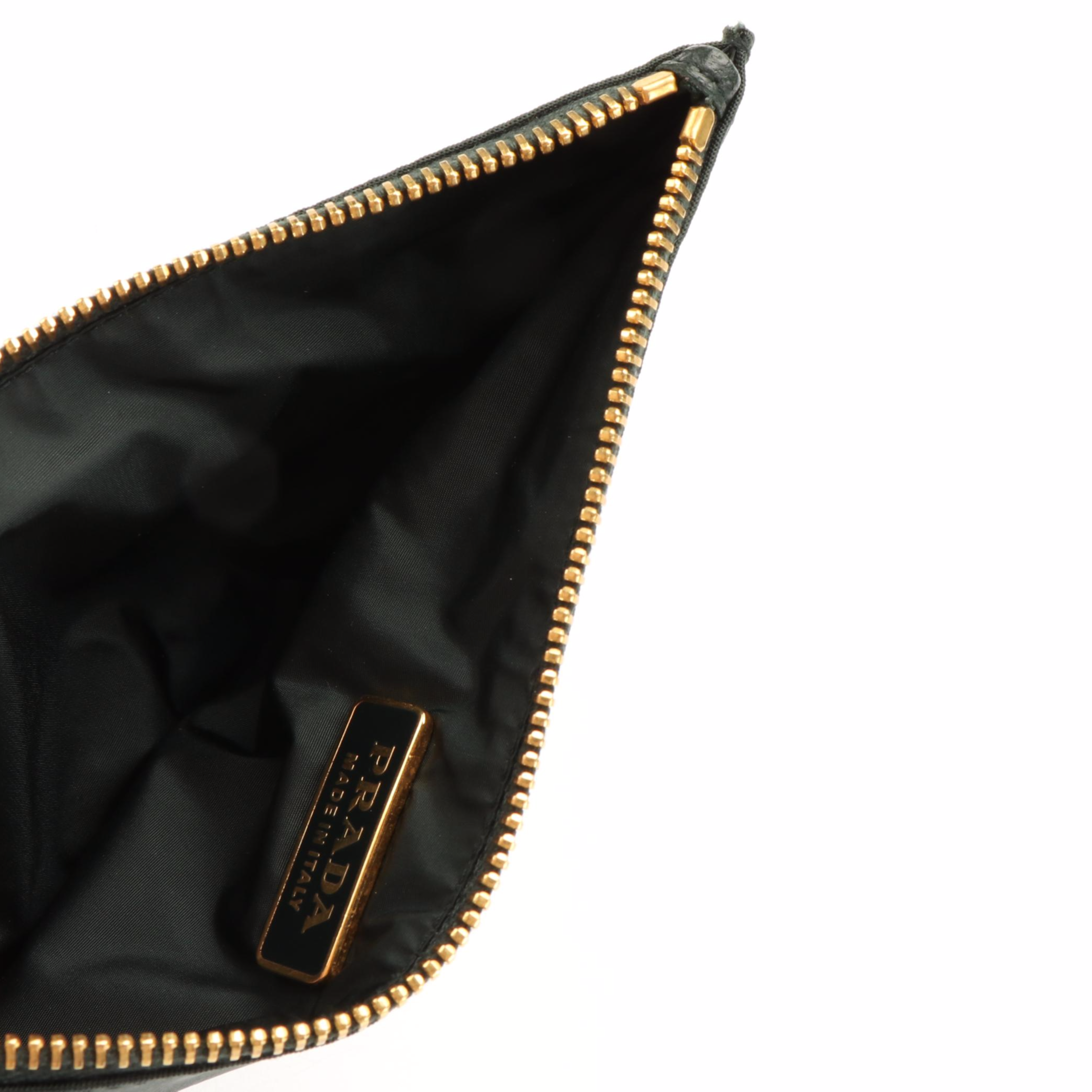 Prada Logo Plaque Nylon Accessory Bag