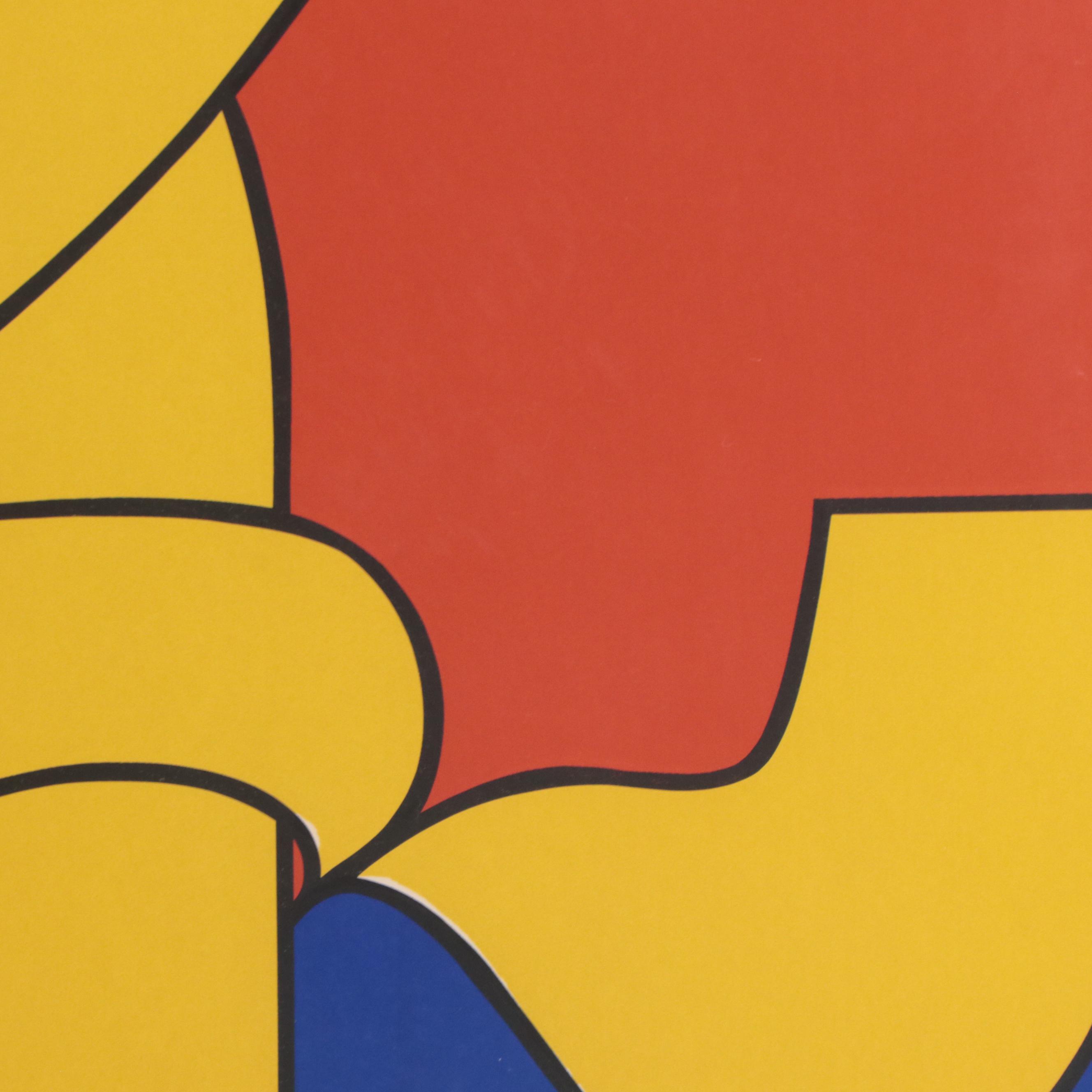 Margaret Wenstrup Abstract Serigraph "Cincinnati Urban Walls," 1971