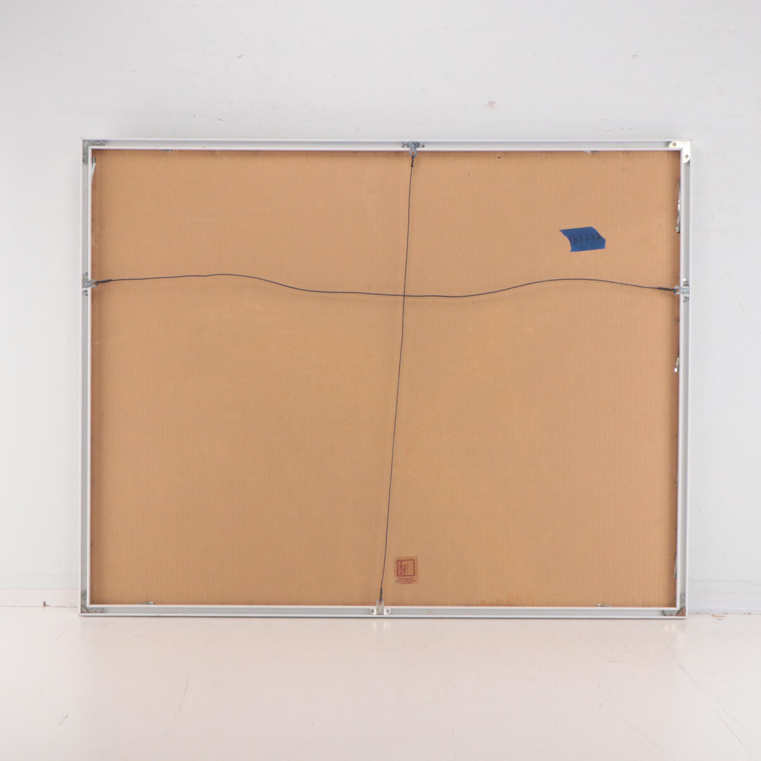 Margaret Wenstrup Abstract Serigraph "Cincinnati Urban Walls," 1971