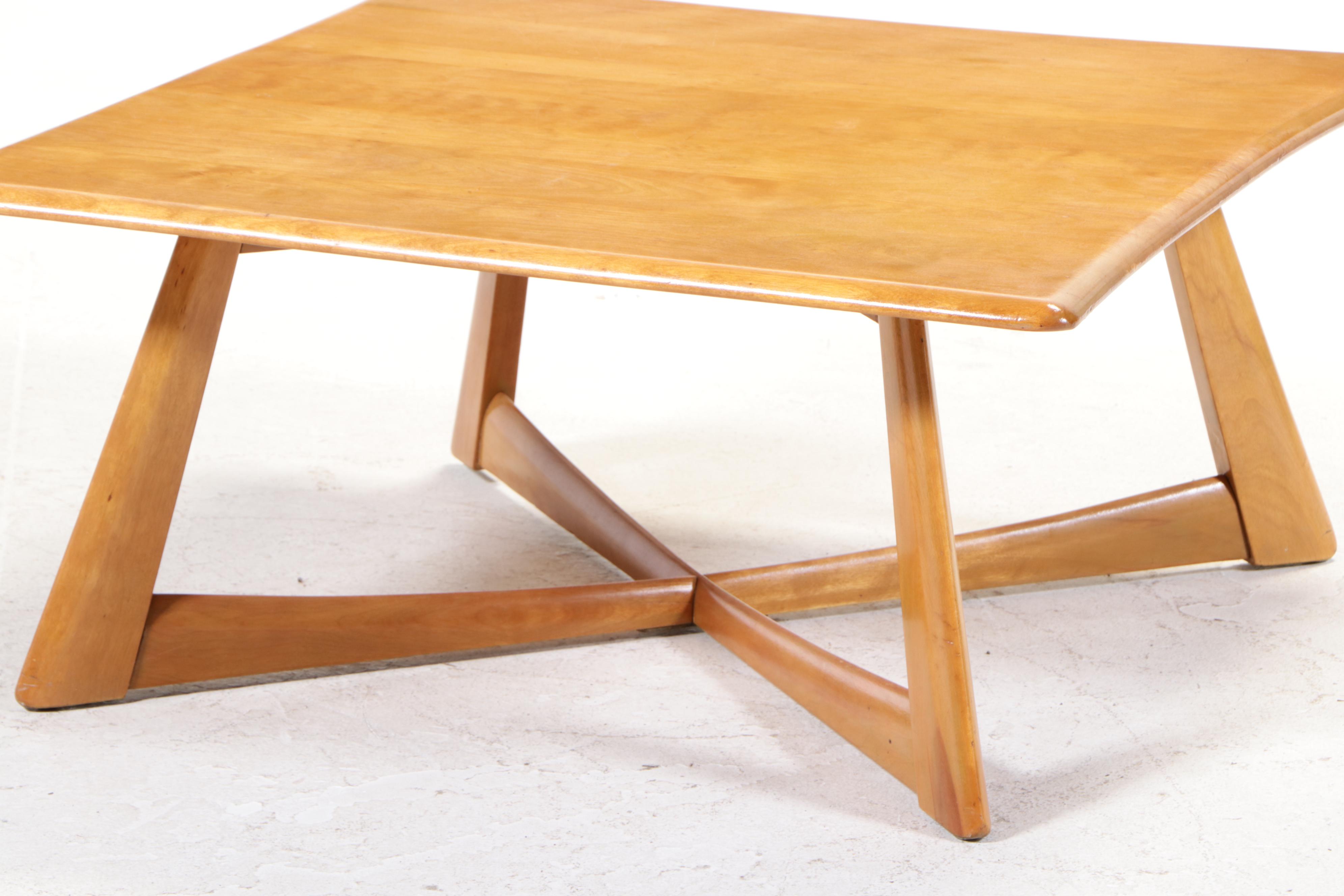 Heywood-Wakefield Mid Century Modern Birch Cocktail Table, 1950s