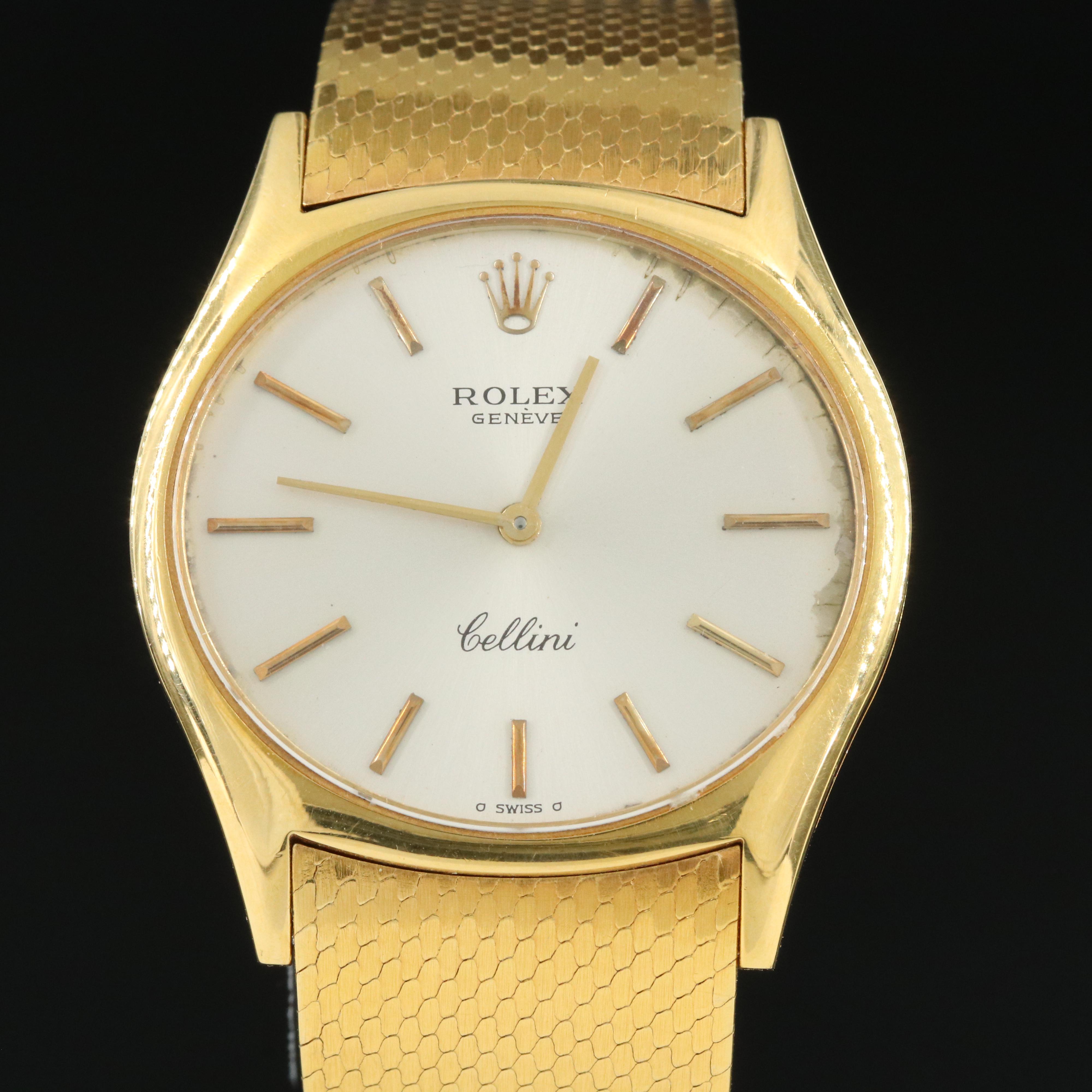 18K Rolex Cellini Sigma Dial Watch