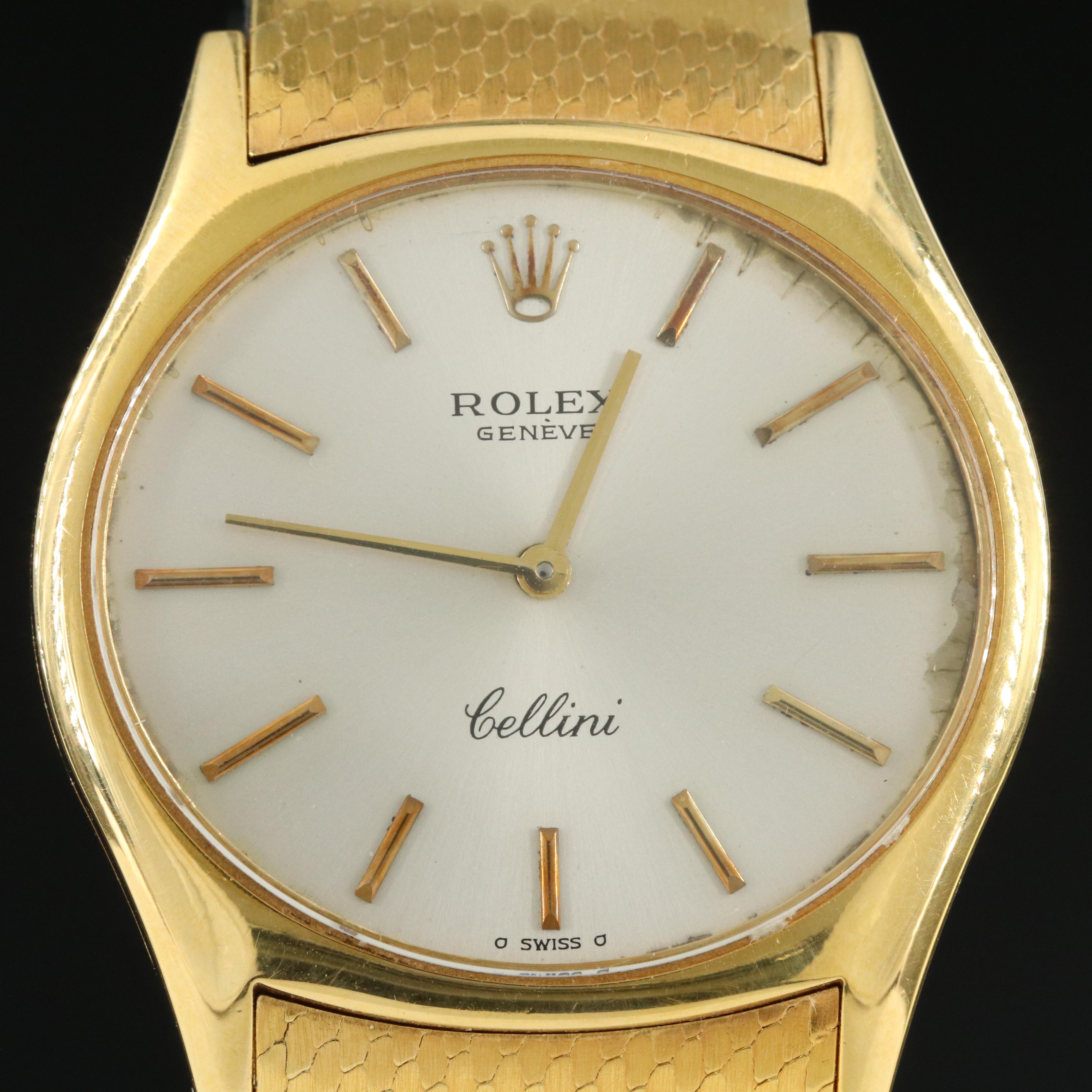 18K Rolex Cellini Sigma Dial Watch
