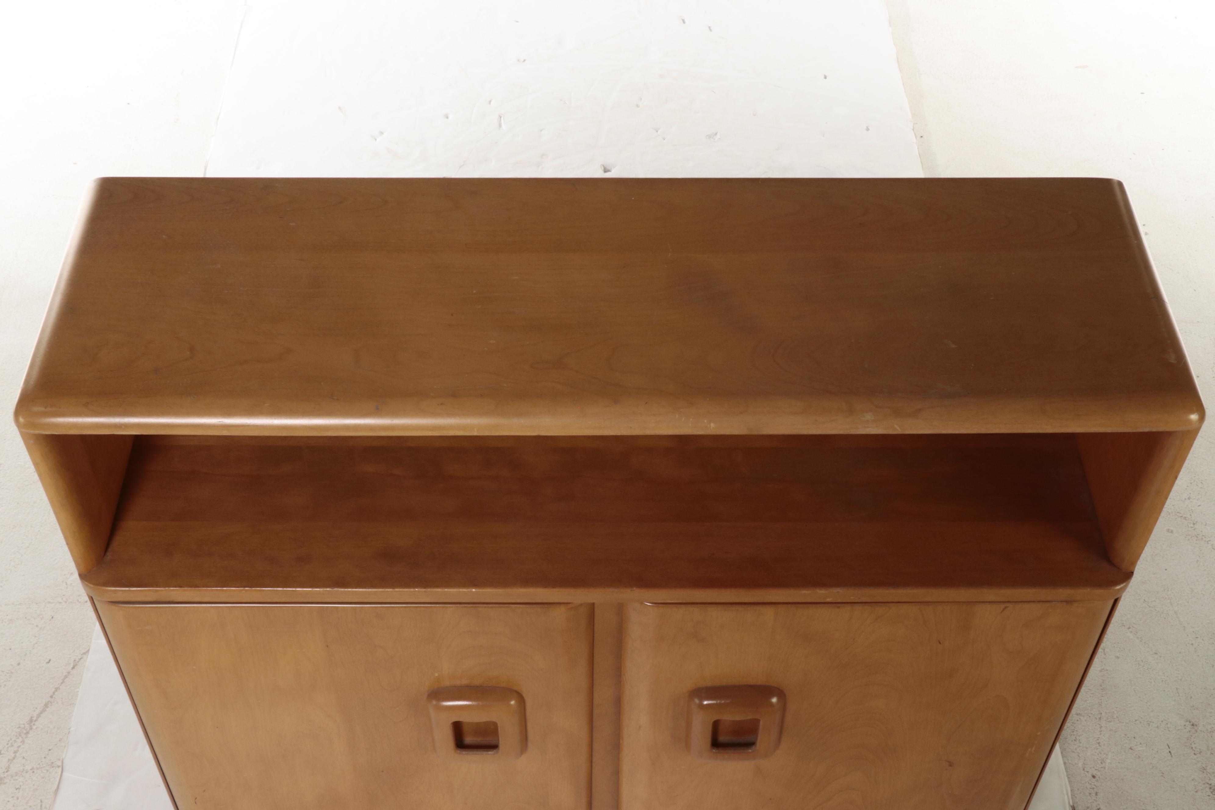 Heywood-Wakefield Mid Century Modern Console Cabinet in Wheat Finish
