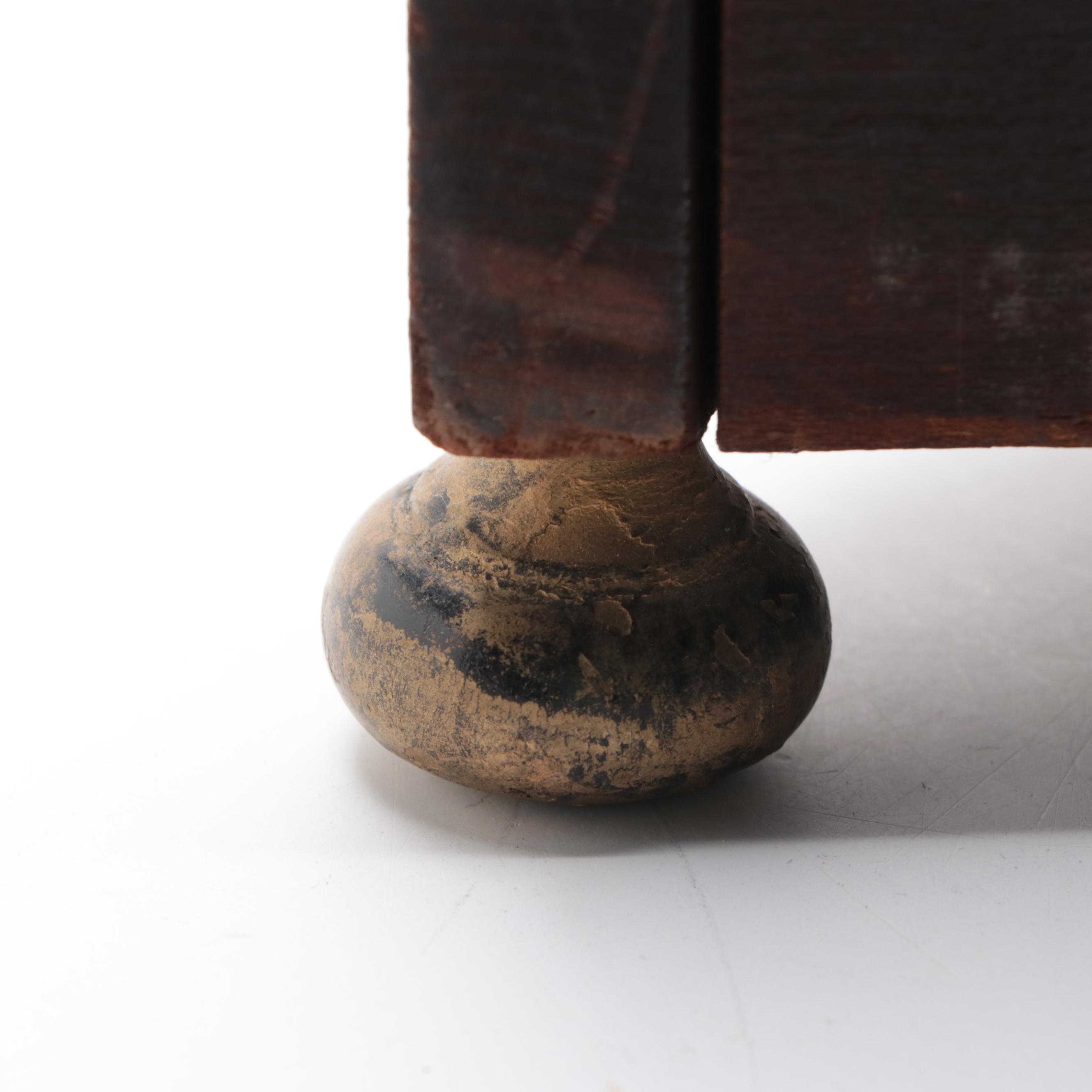 Ansonia Wood and Etched Glass 8 Day Wall Clock