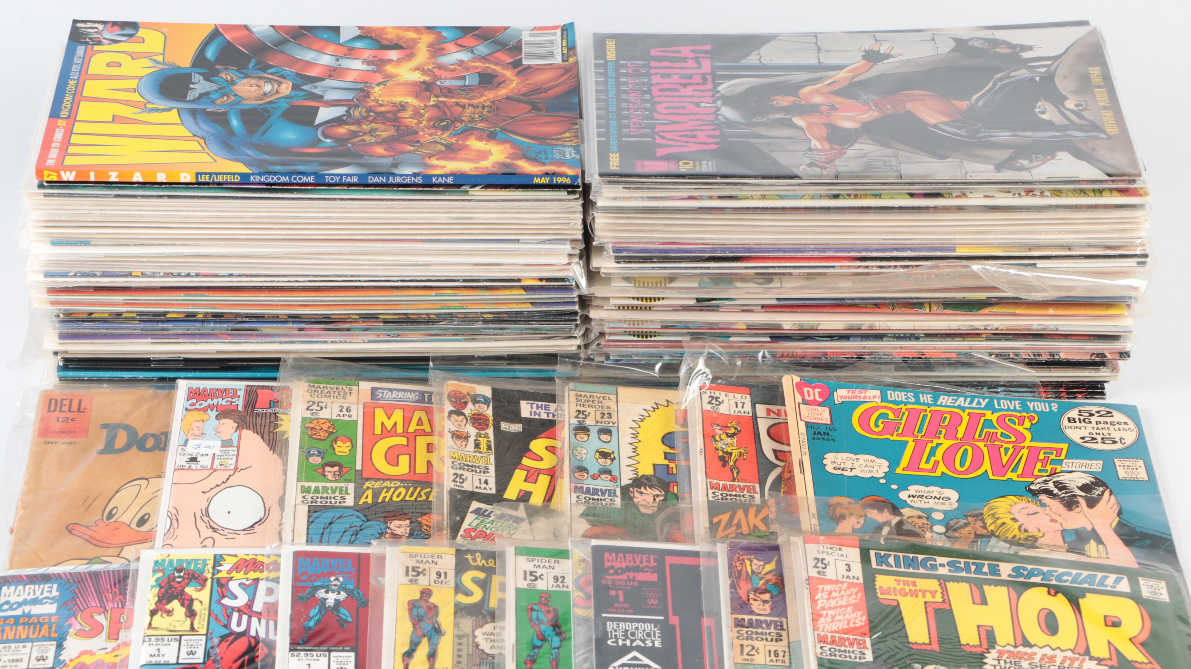 Silver-Modern Age Comic Books Featuring "Dead-Pool", "Thor", and More