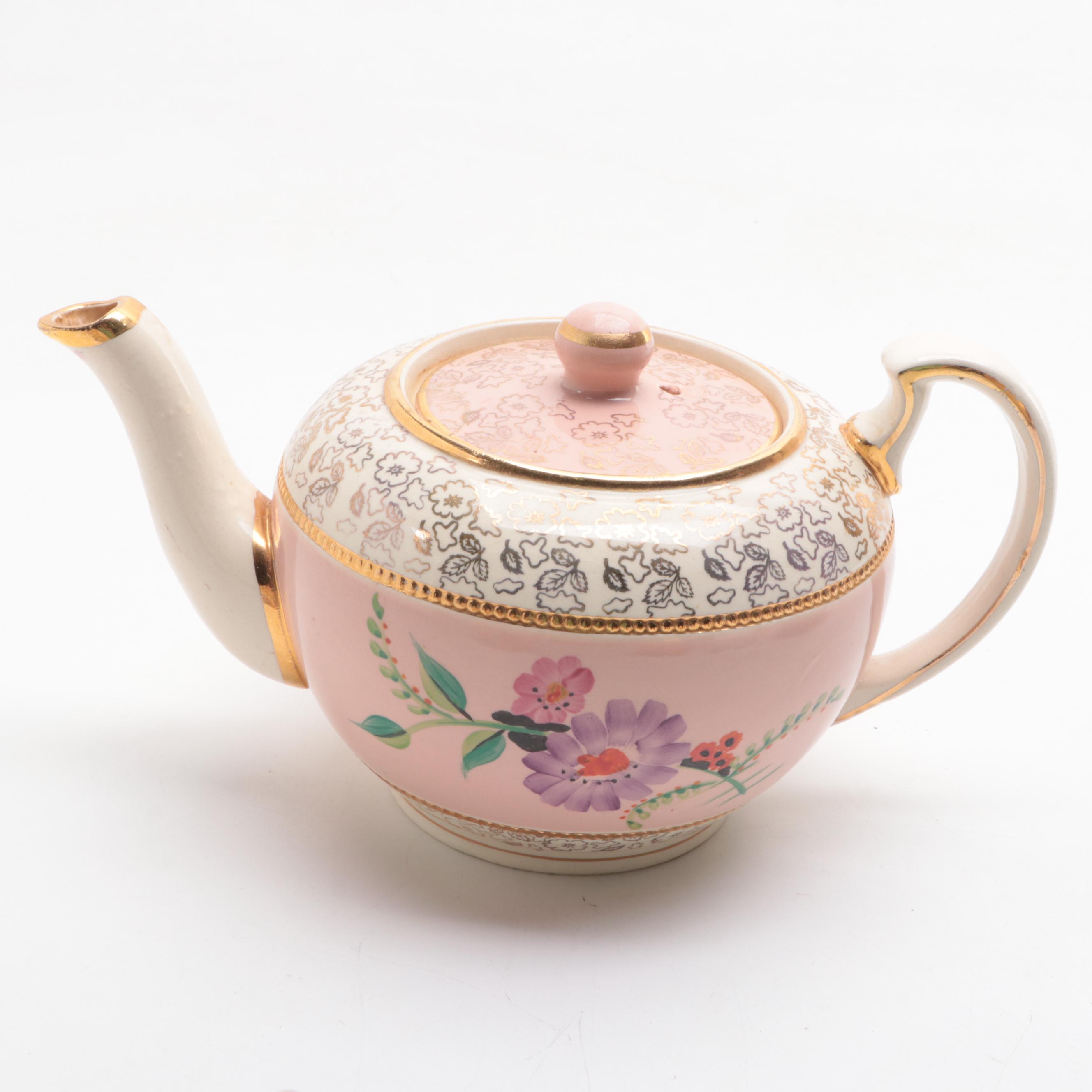 Hutschenreuther Porcelain with English and Other Floral Pattern Teapots