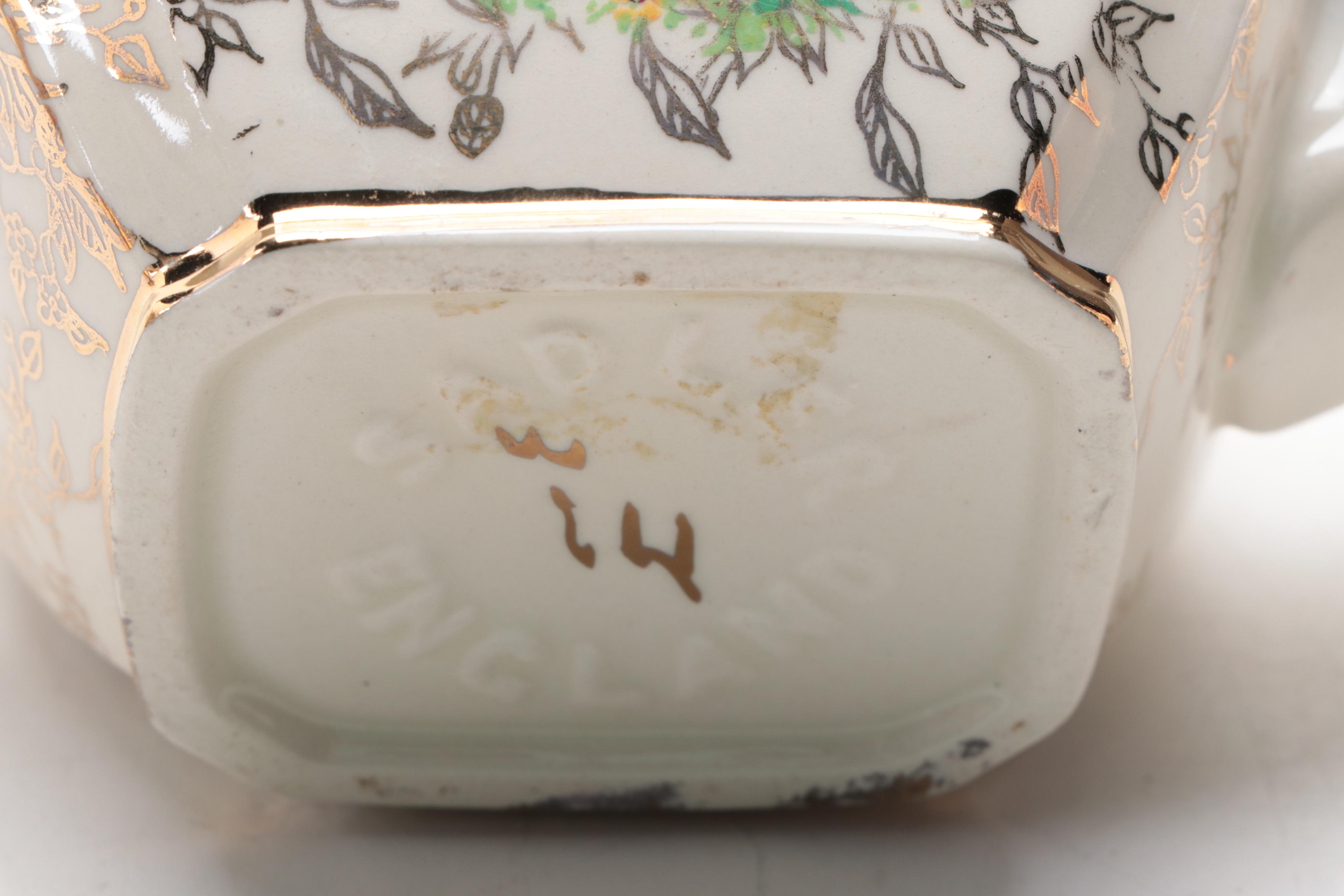 Hutschenreuther Porcelain with English and Other Floral Pattern Teapots