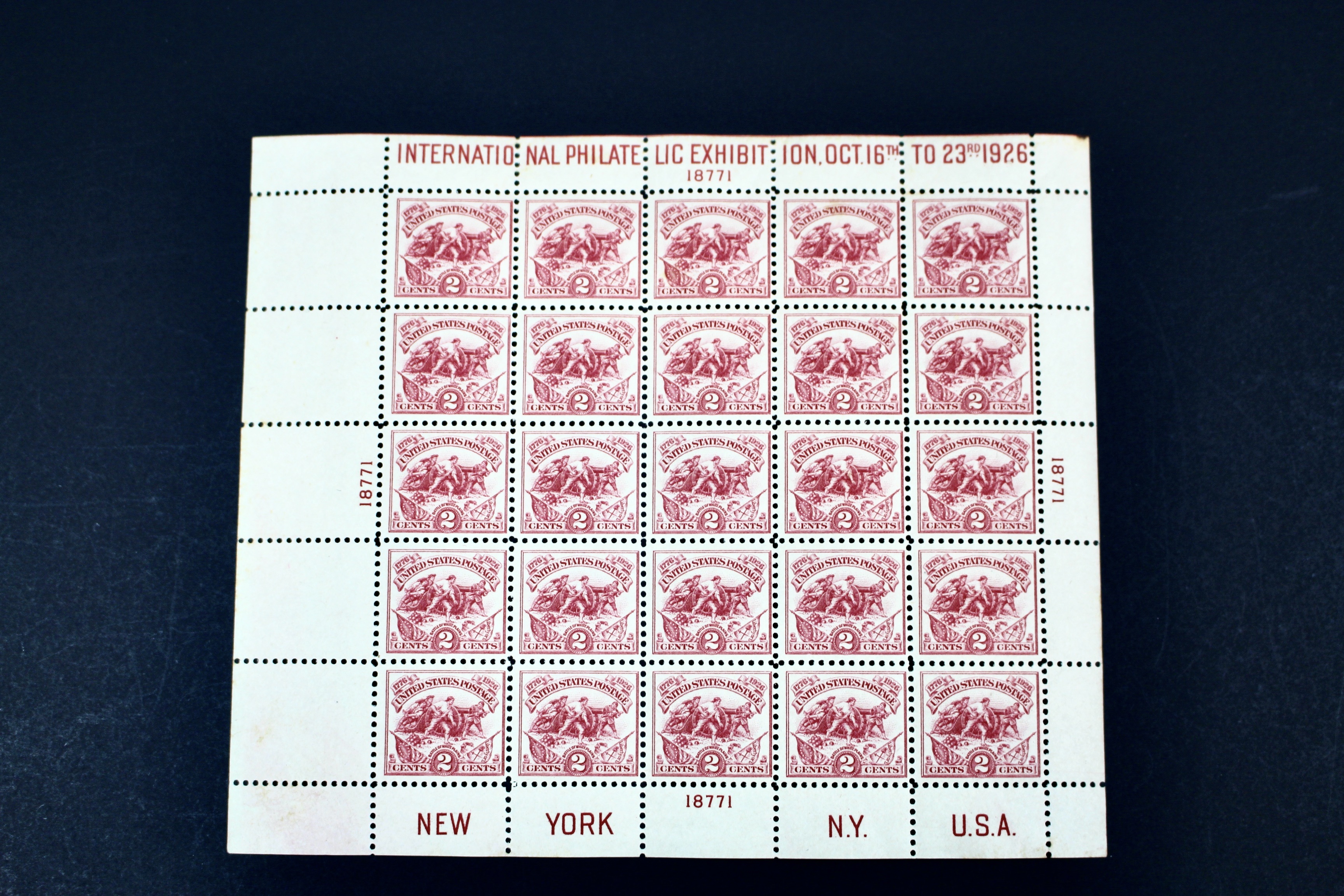 Scott #630 White Plains Postage Stamp Souvenir Sheet