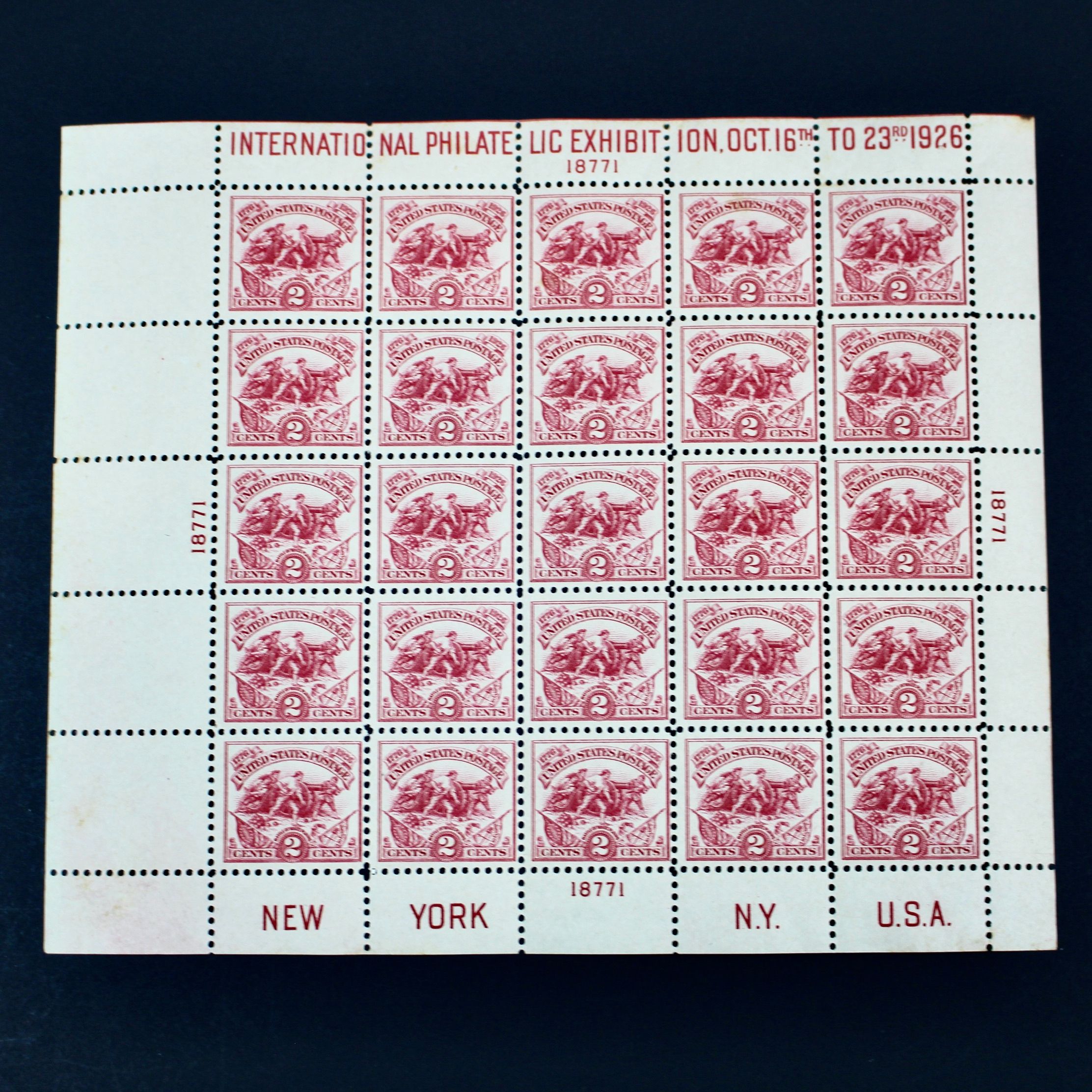 Scott #630 White Plains Postage Stamp Souvenir Sheet