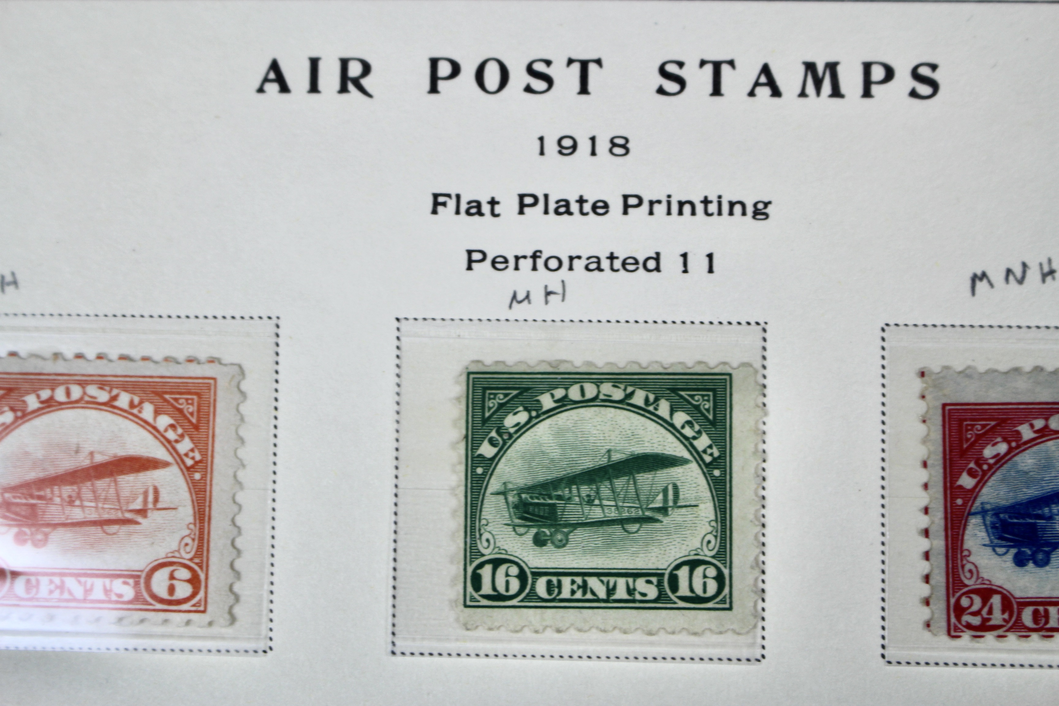 Early First Six Issued U.S. Air Mail Postage Stamps