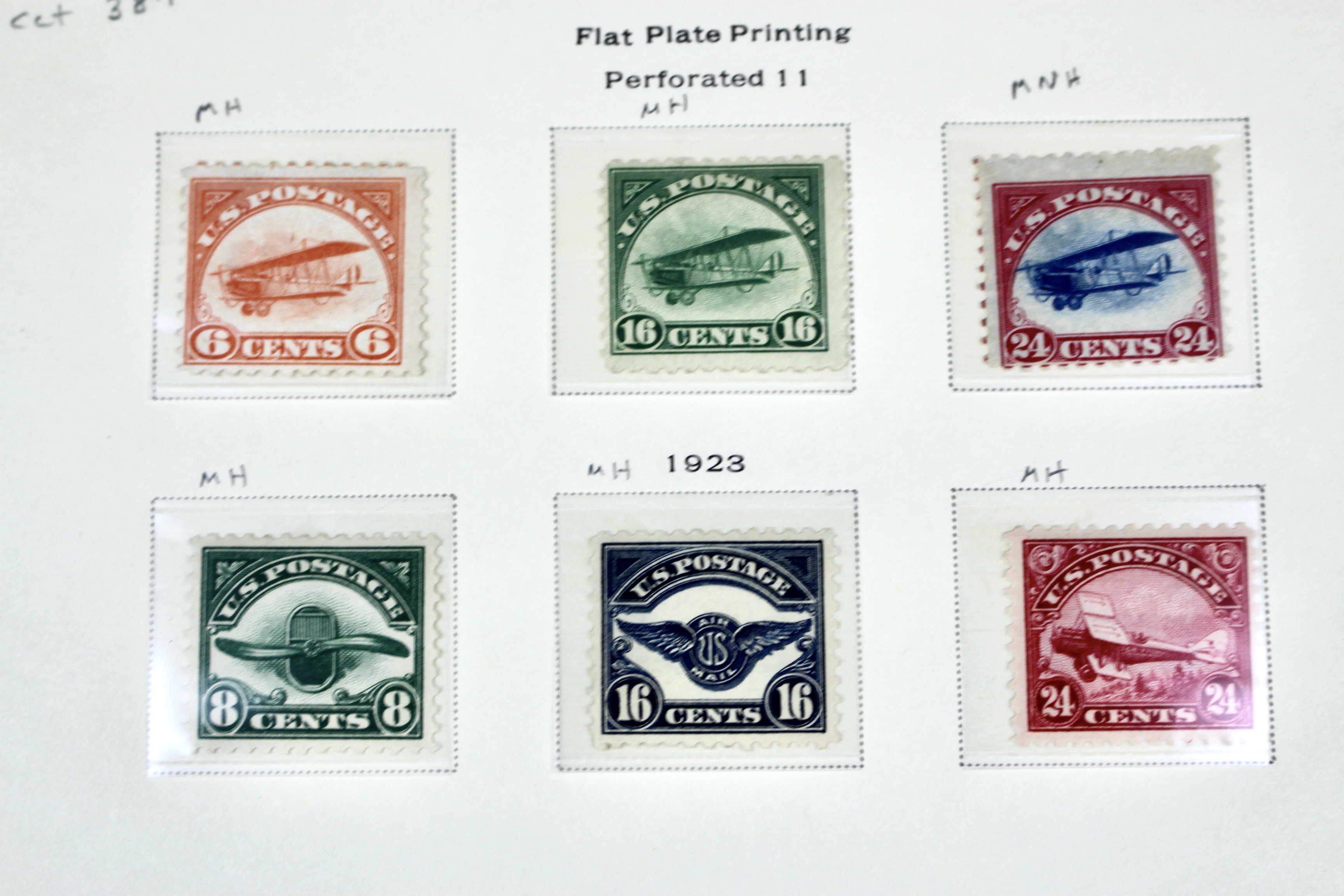 Early First Six Issued U.S. Air Mail Postage Stamps