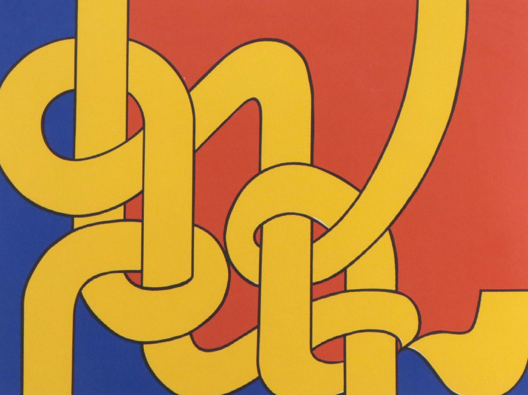 Margaret Wenstrup Abstract Serigraph "Cincinnati Urban Walls," 1971