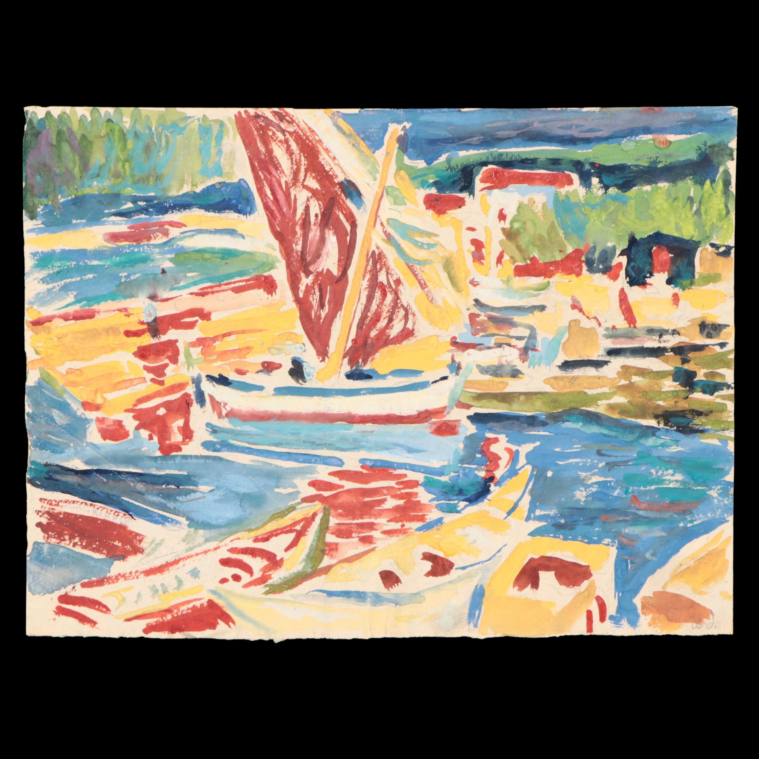 Watercolor Painting after Andre Derain