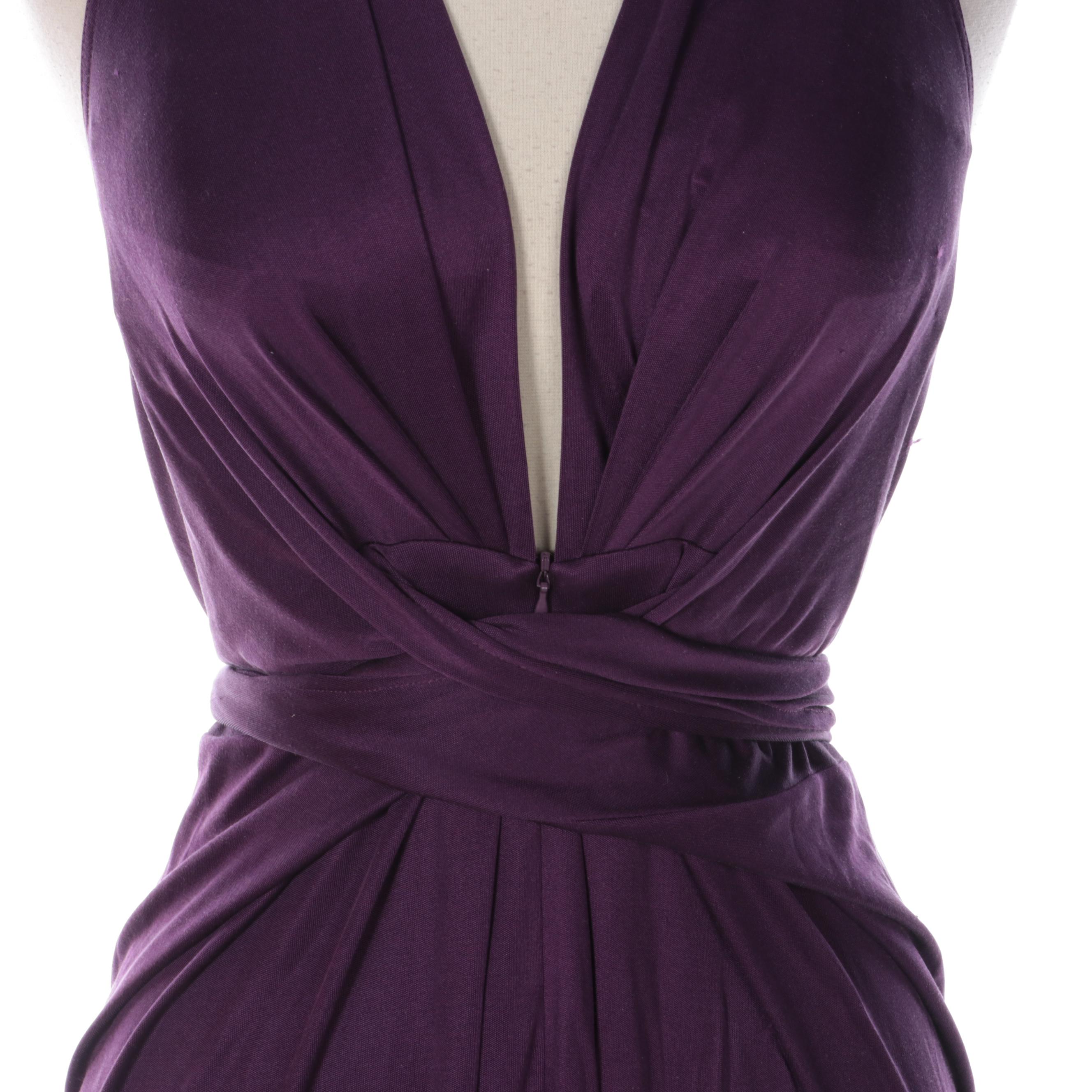 Issa London Silk Stetch Halter Dress and Tadashi Collection Red Ruched Gown