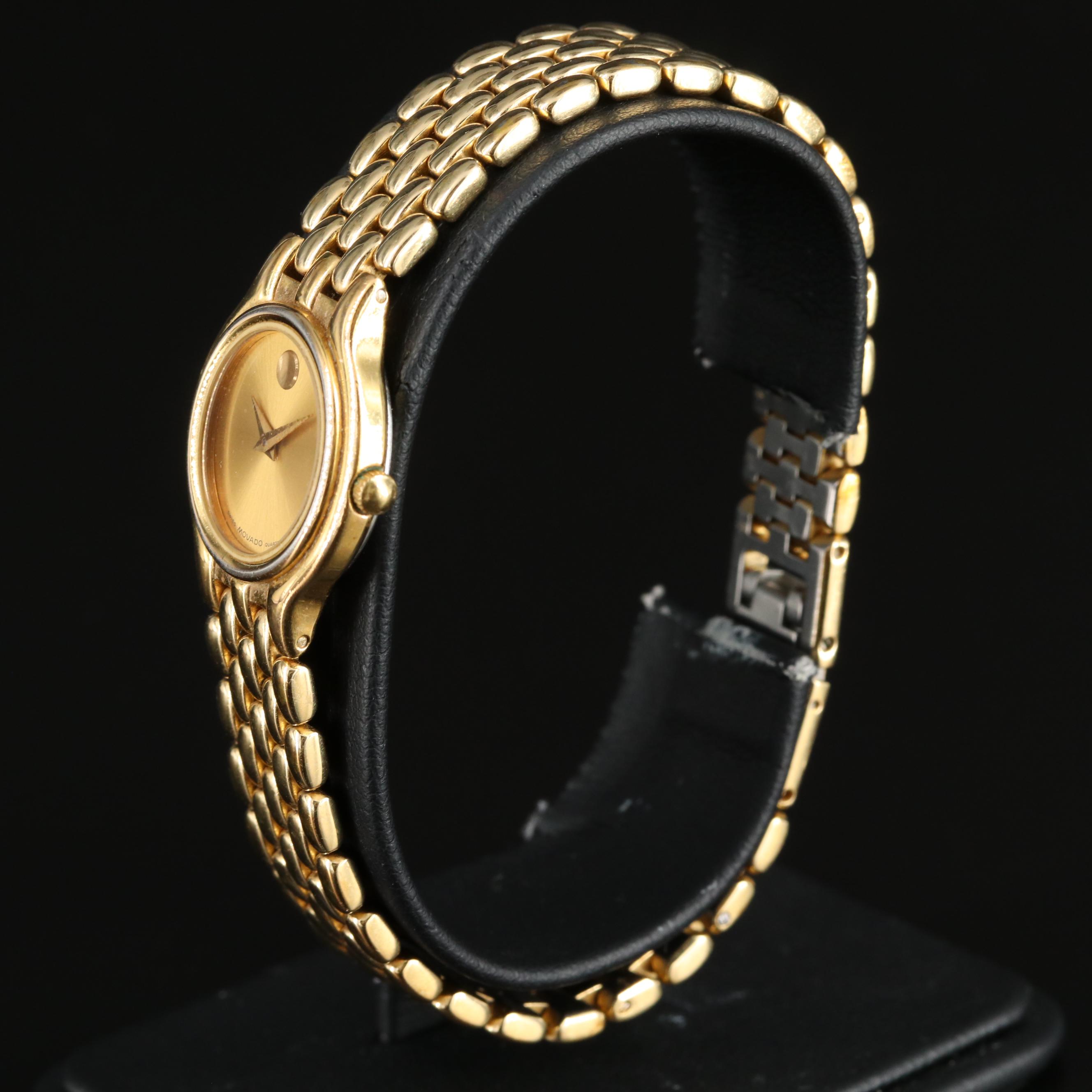 Movado Gold-Tone Stainless Steel Quartz Watch