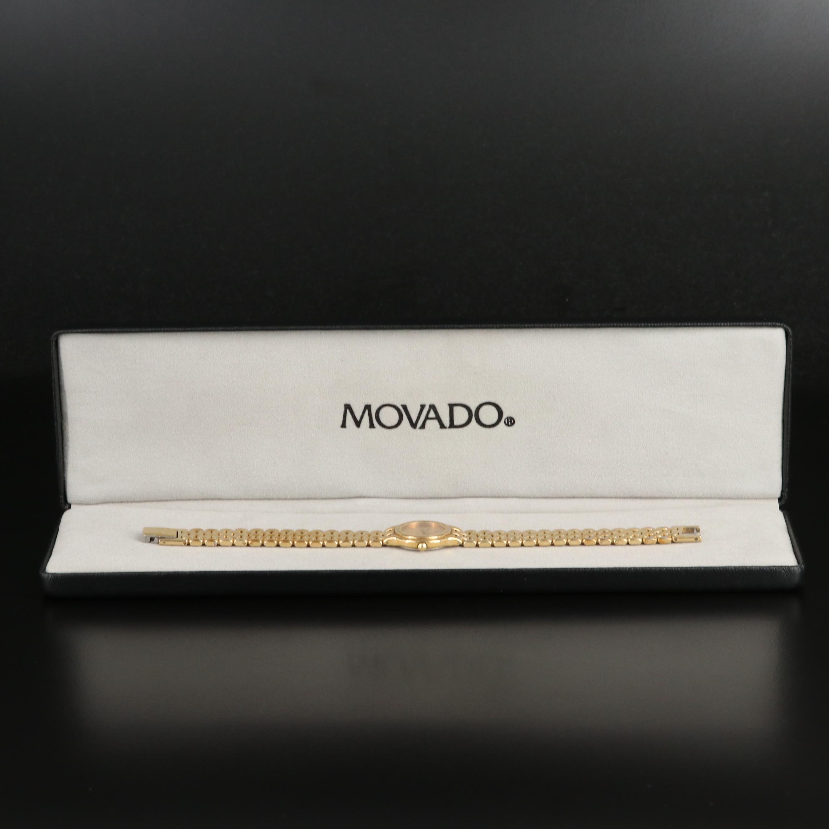Movado Gold-Tone Stainless Steel Quartz Watch
