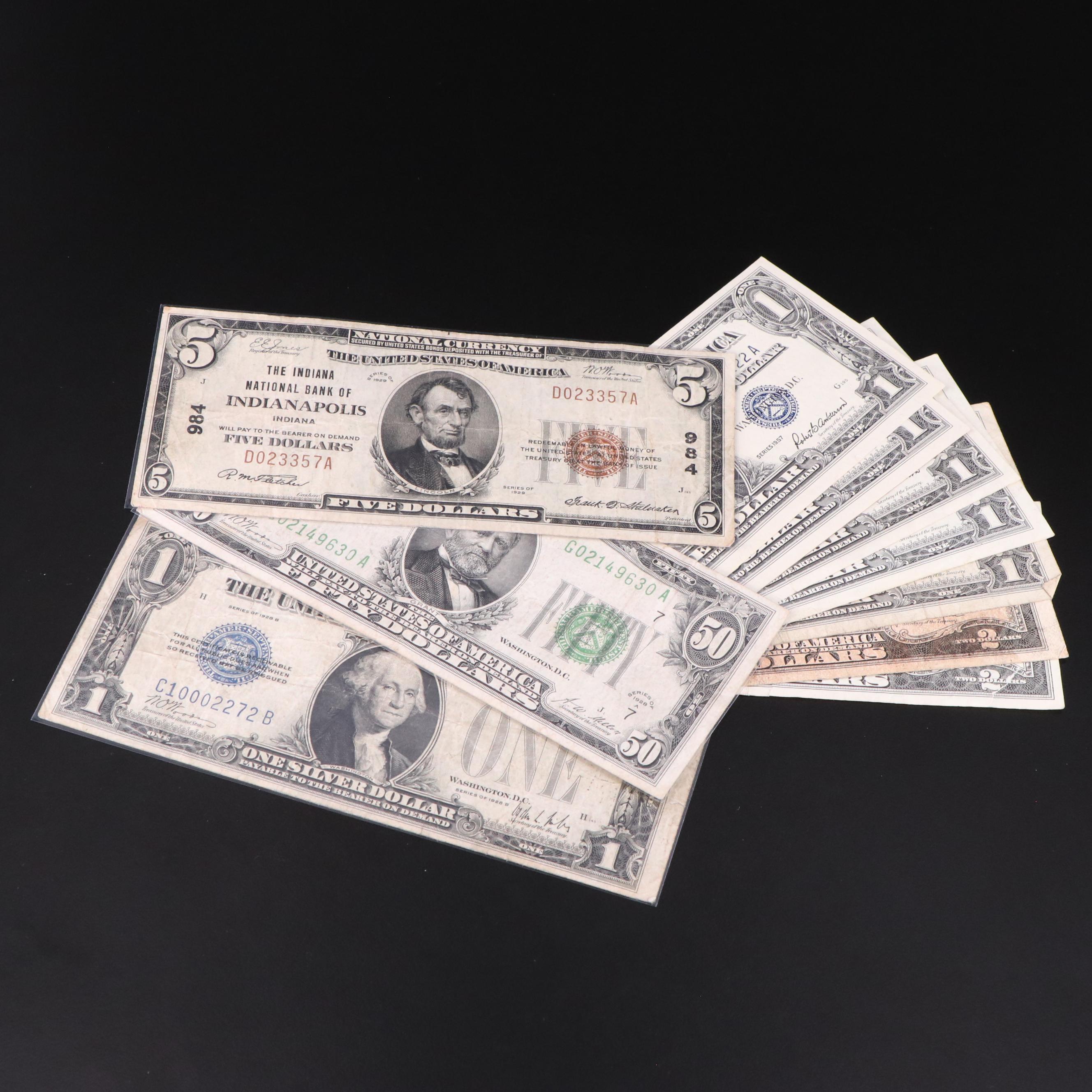 Eleven Pieces of Small Size U.S. Currency