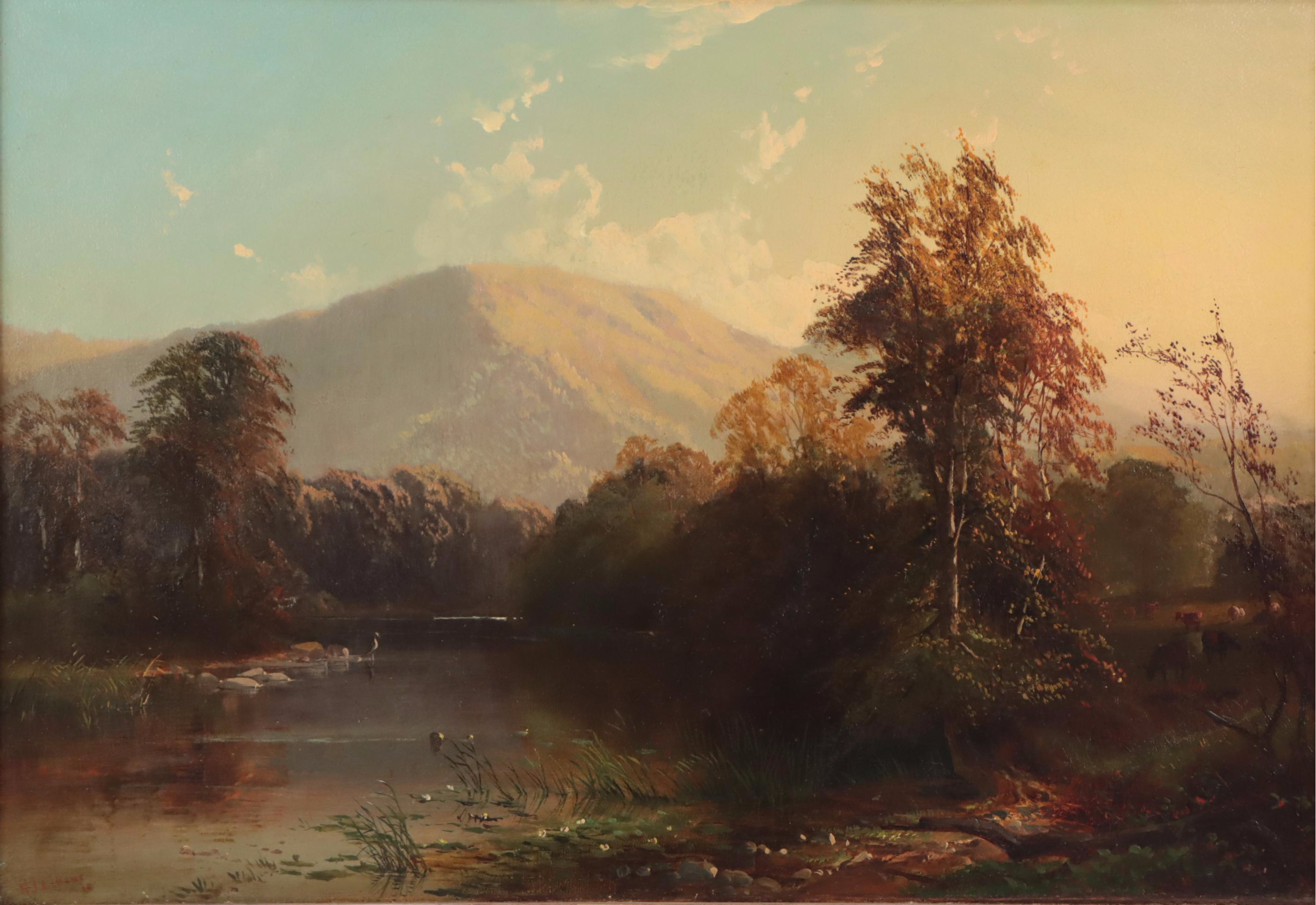 Henry Arthur Elkins Oil Painting of Alpine Landscape