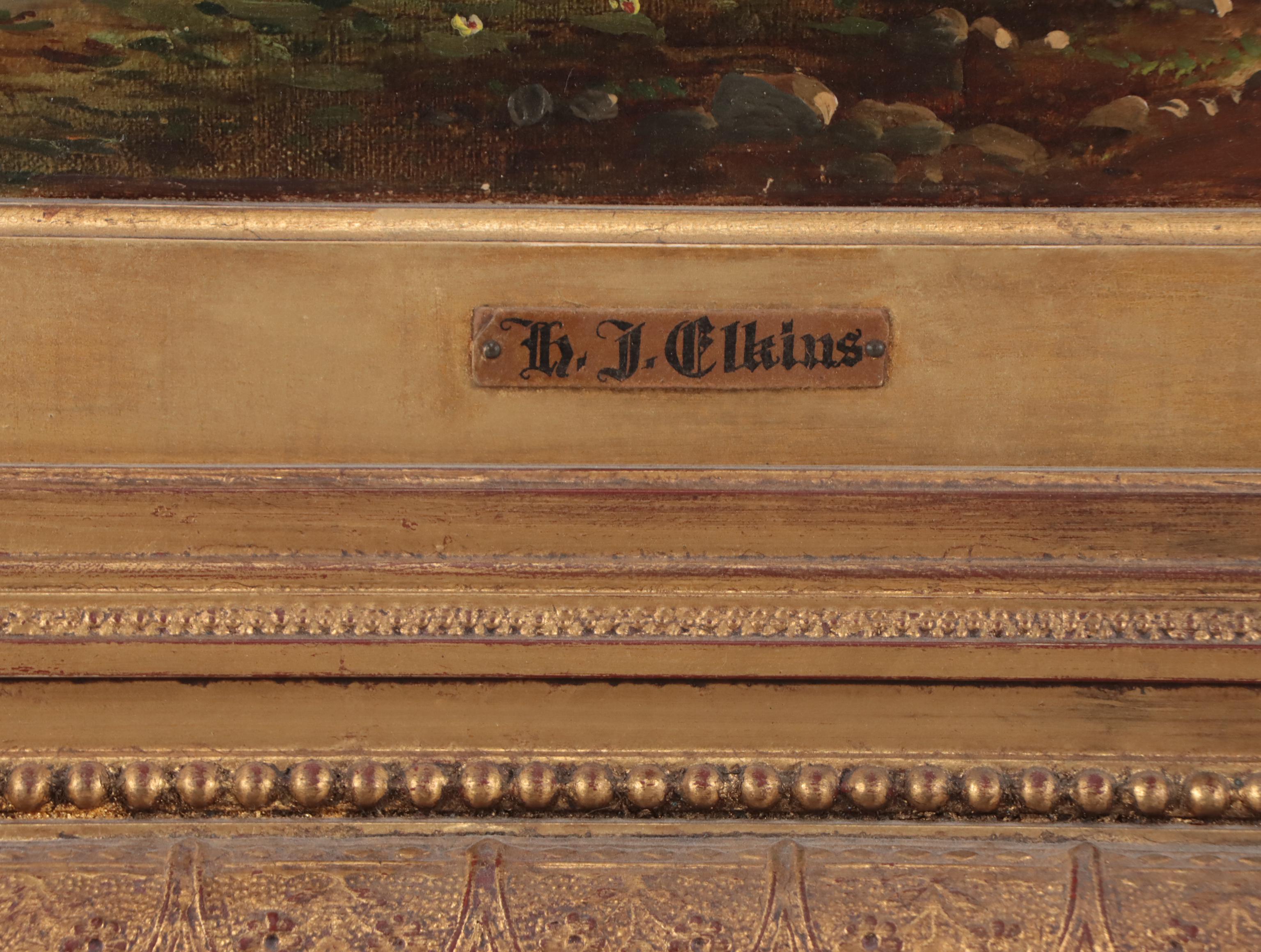 Henry Arthur Elkins Oil Painting of Alpine Landscape