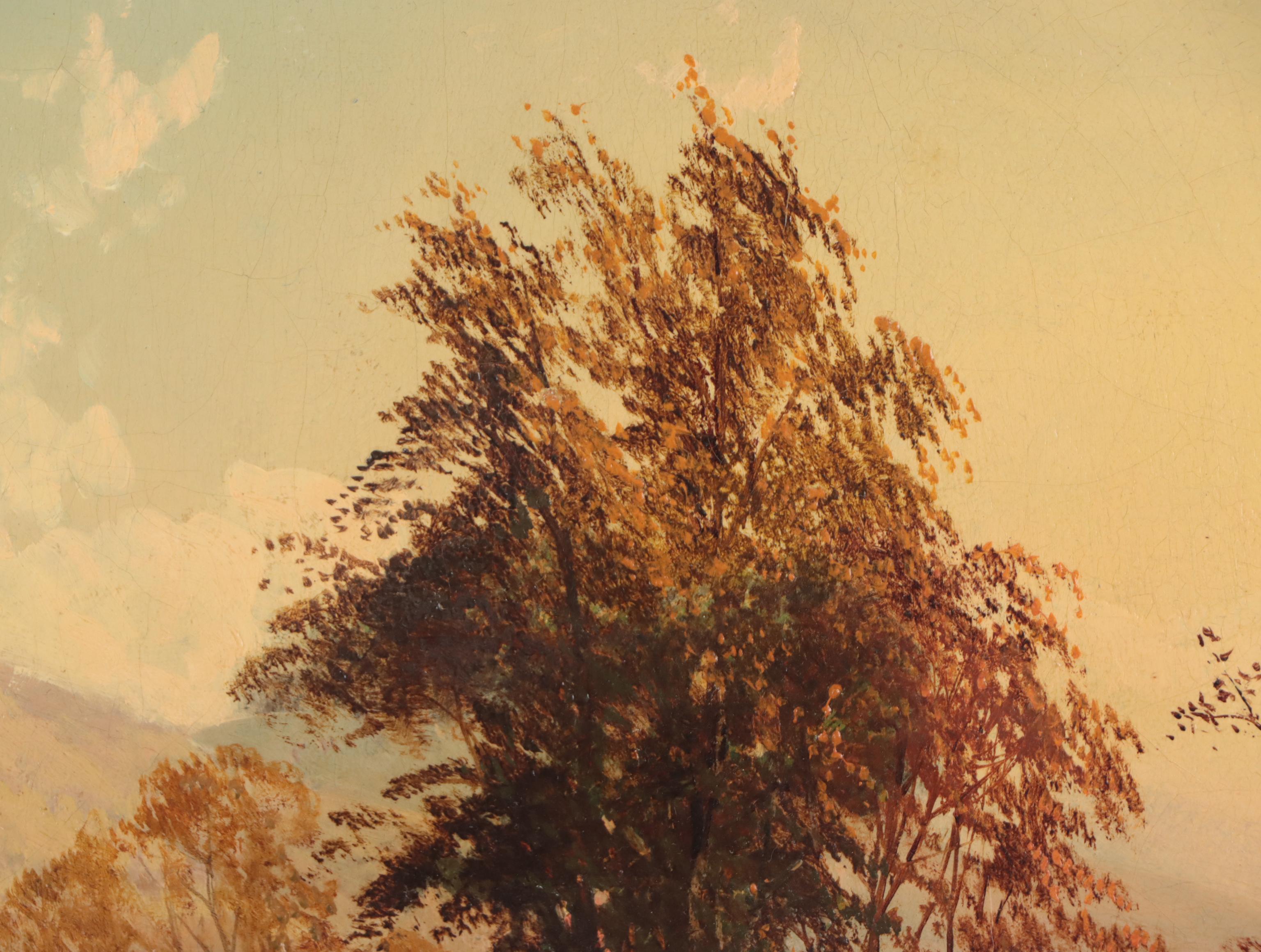 Henry Arthur Elkins Oil Painting of Alpine Landscape