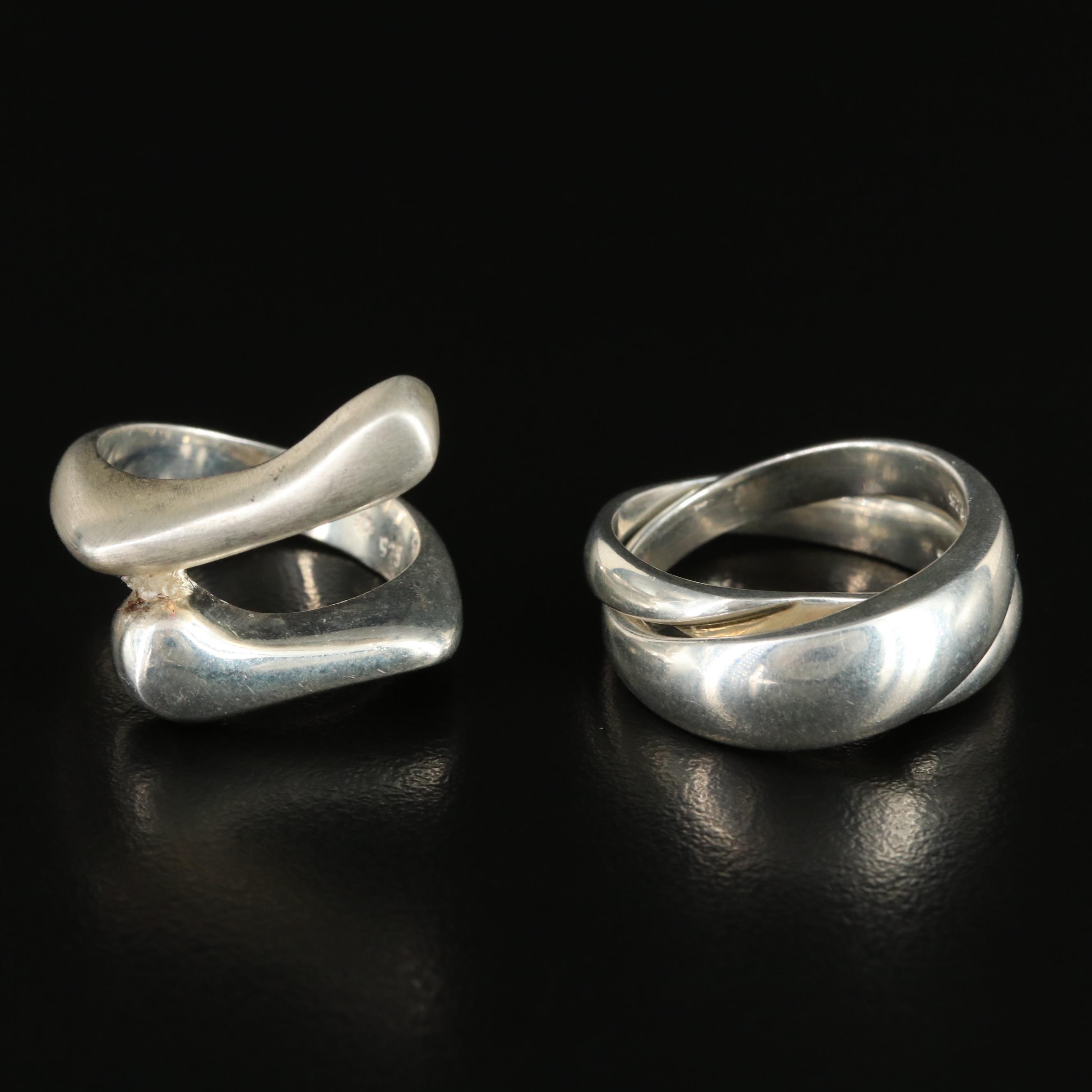 Sterling Ring Assortment Featuring Stacking Rings