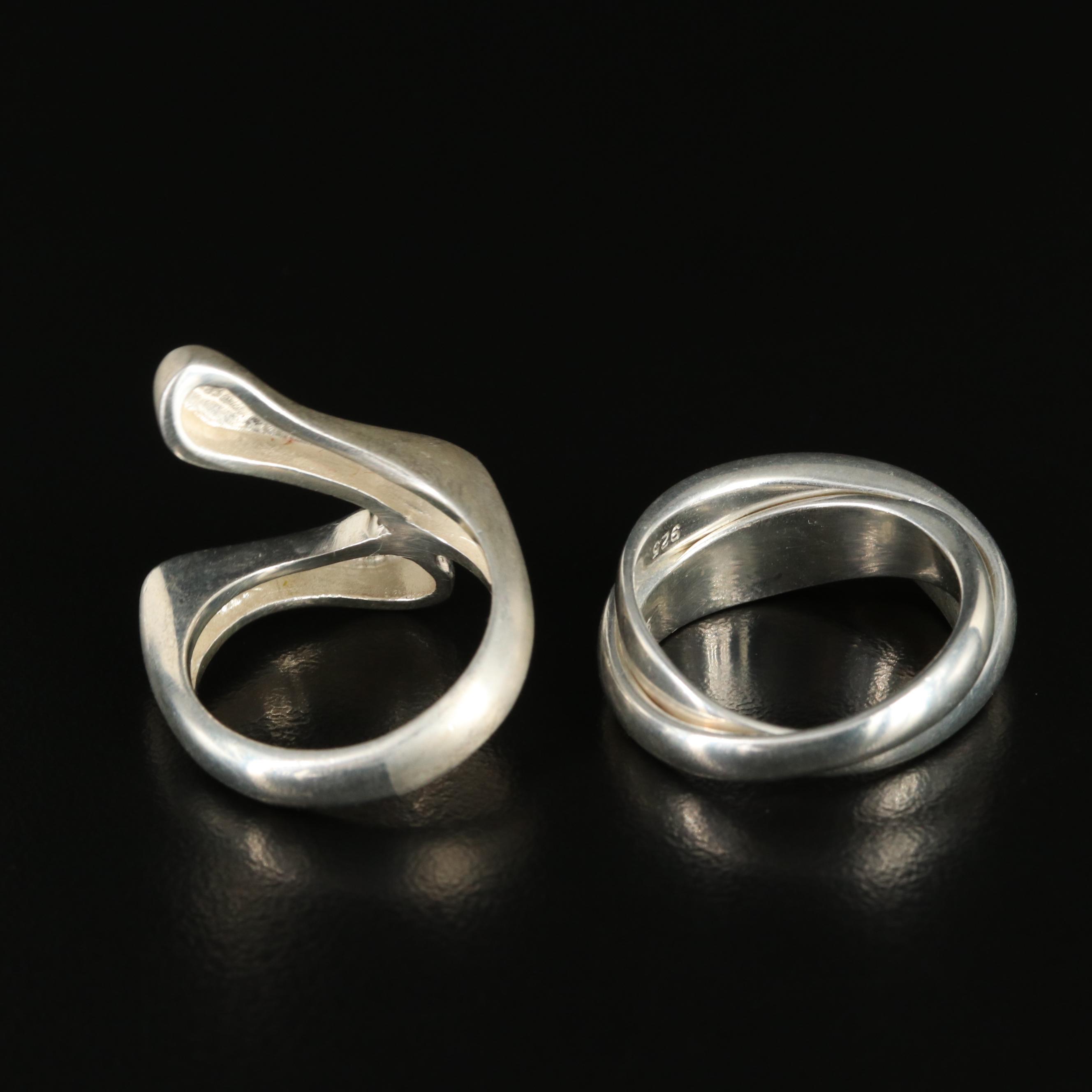 Sterling Ring Assortment Featuring Stacking Rings