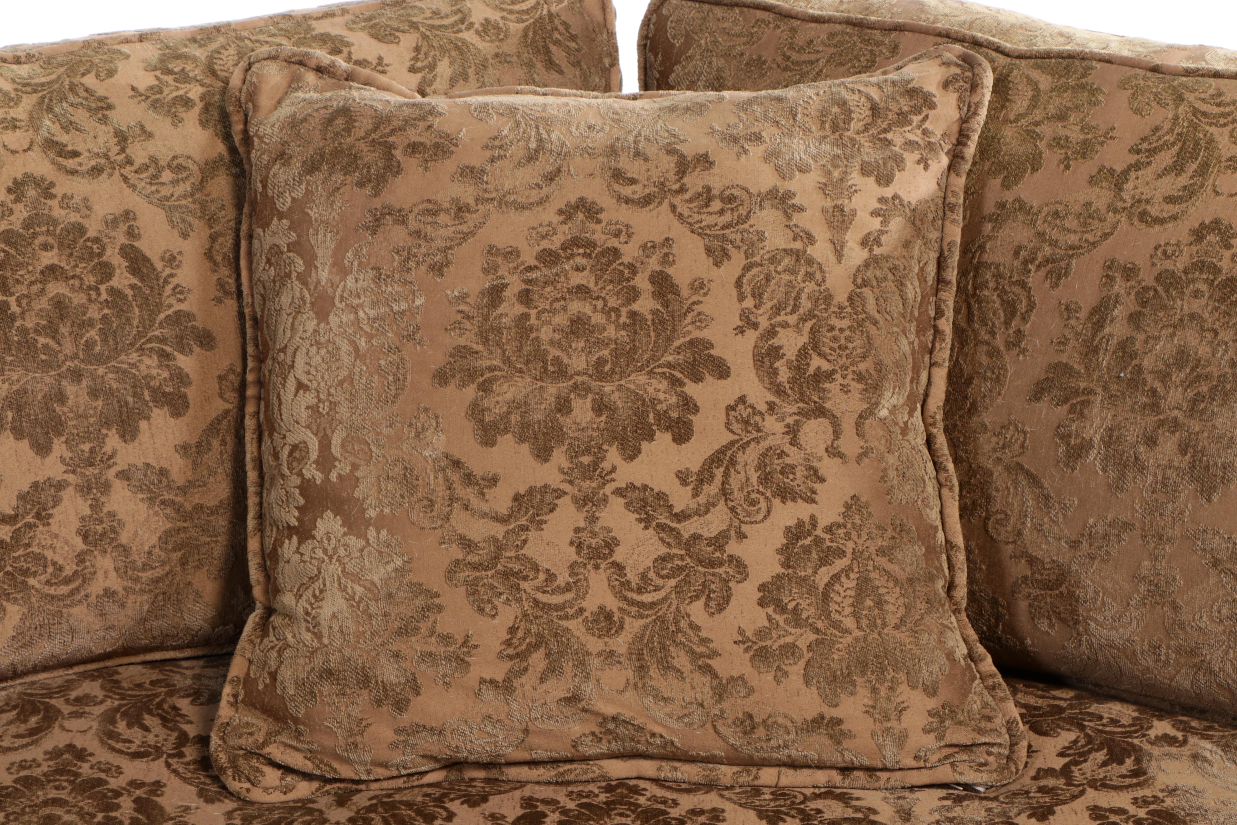 Bernhardt Furniture Upholstered and Brass-Tacked Sectional Sofa