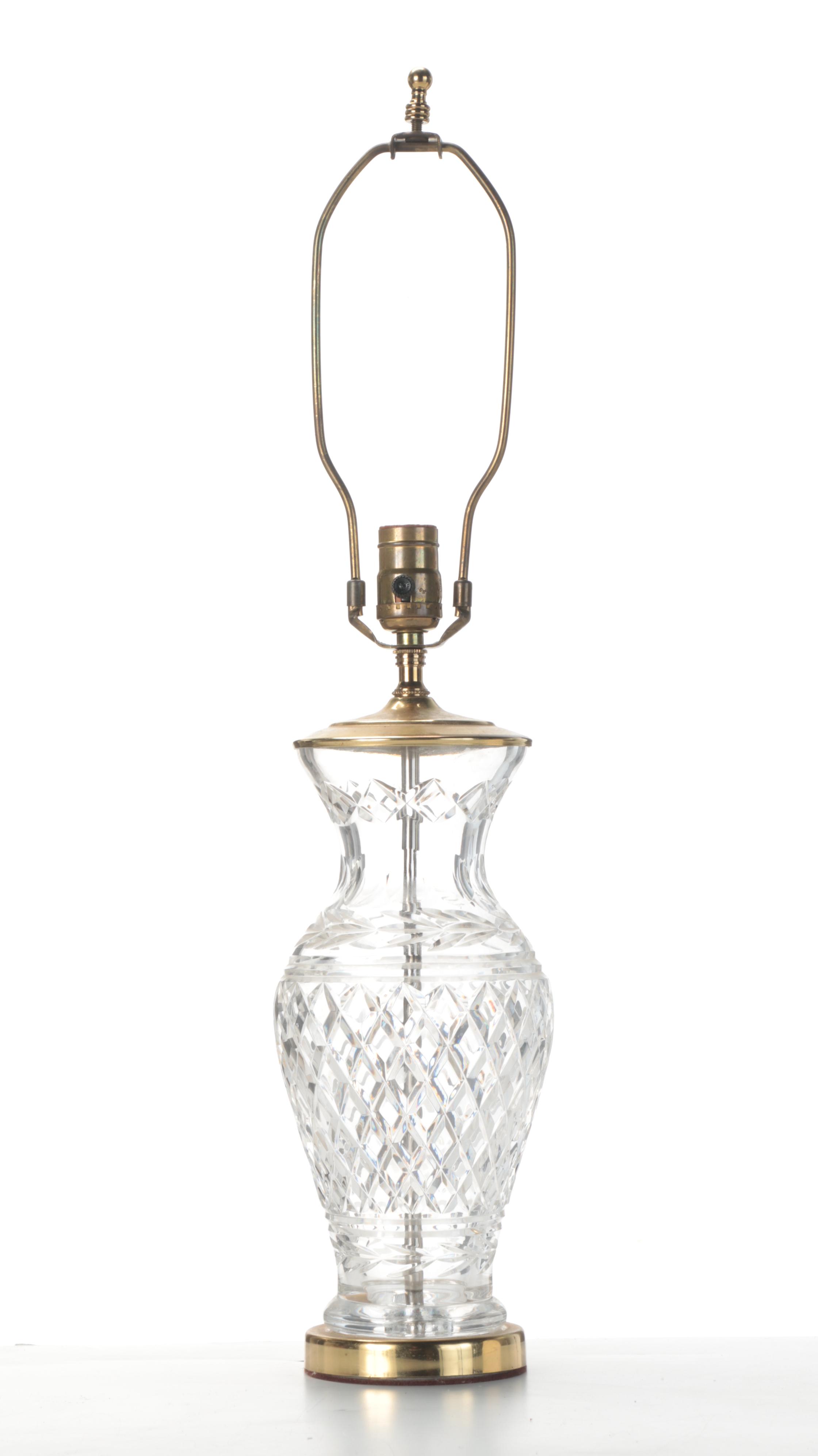 Waterford Crystal "Glandore" Table Lamp, Late 20th Century