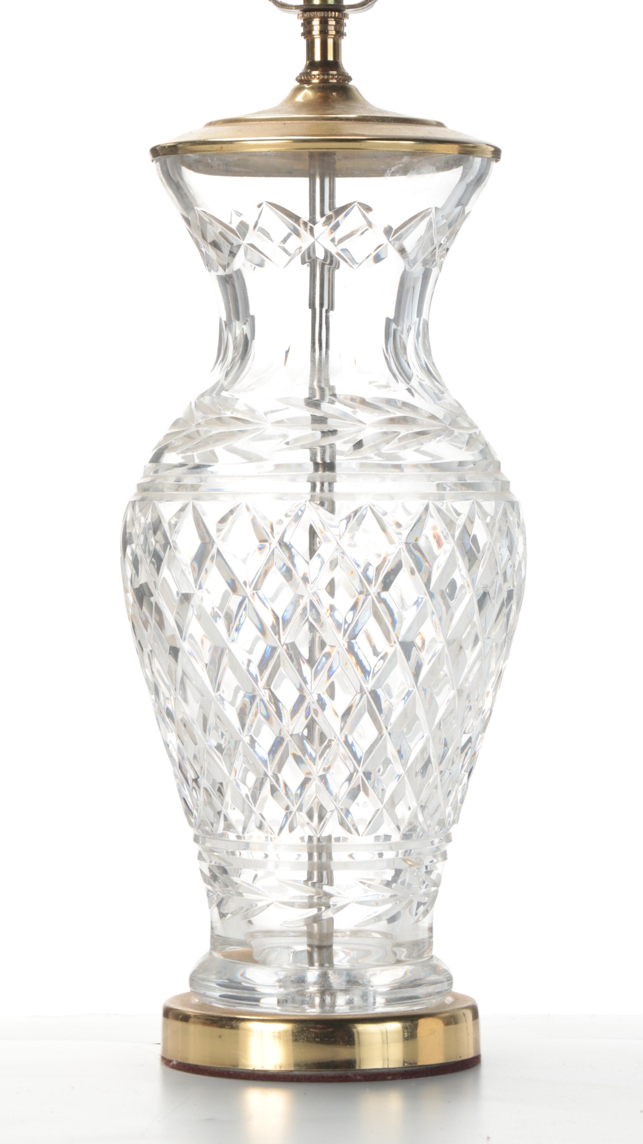 Waterford Crystal "Glandore" Table Lamp, Late 20th Century