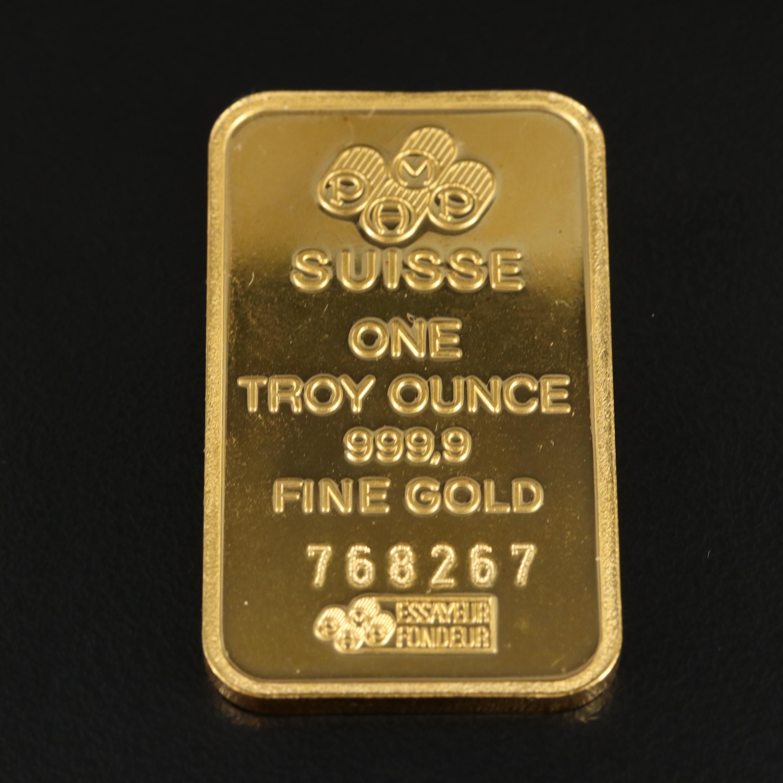 PAMP Suisse One Troy Ounce .999 Fine Gold Ingot
