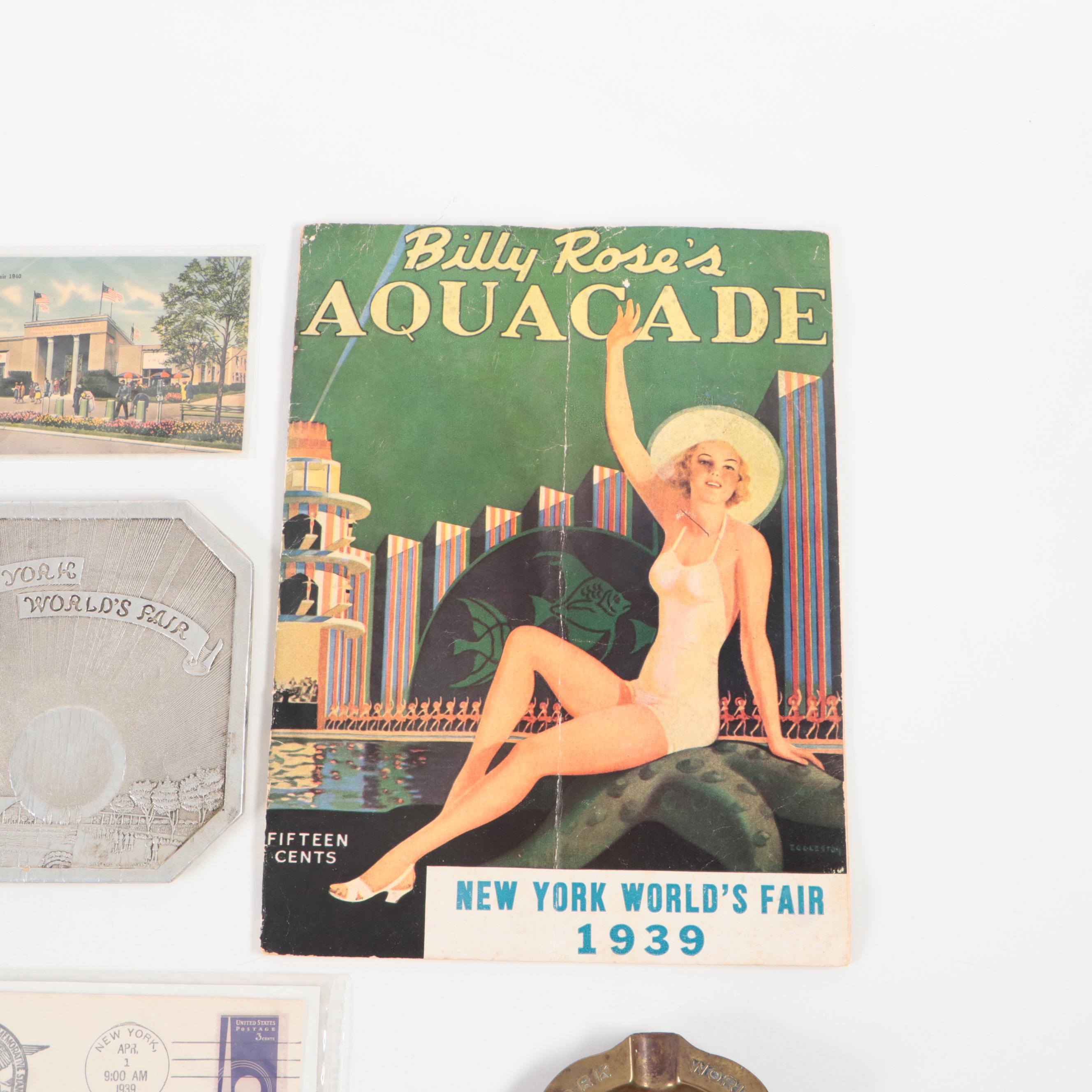 Sayford Co. Papier-Mâché Trivet with Billy Rose's "Aquacade" Magazine with More