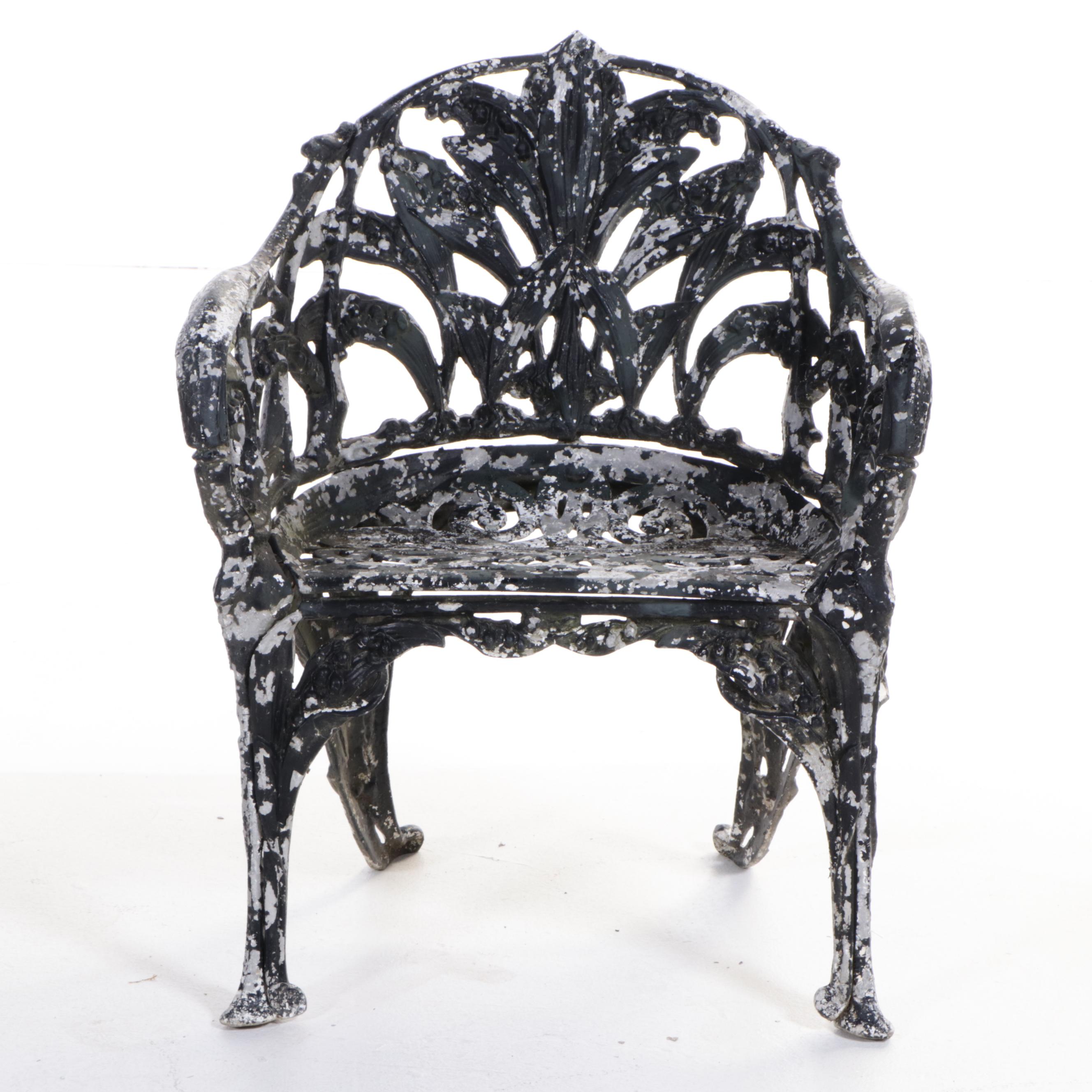 Assembled Group of Cast Iron and Aluminum Garden Furniture