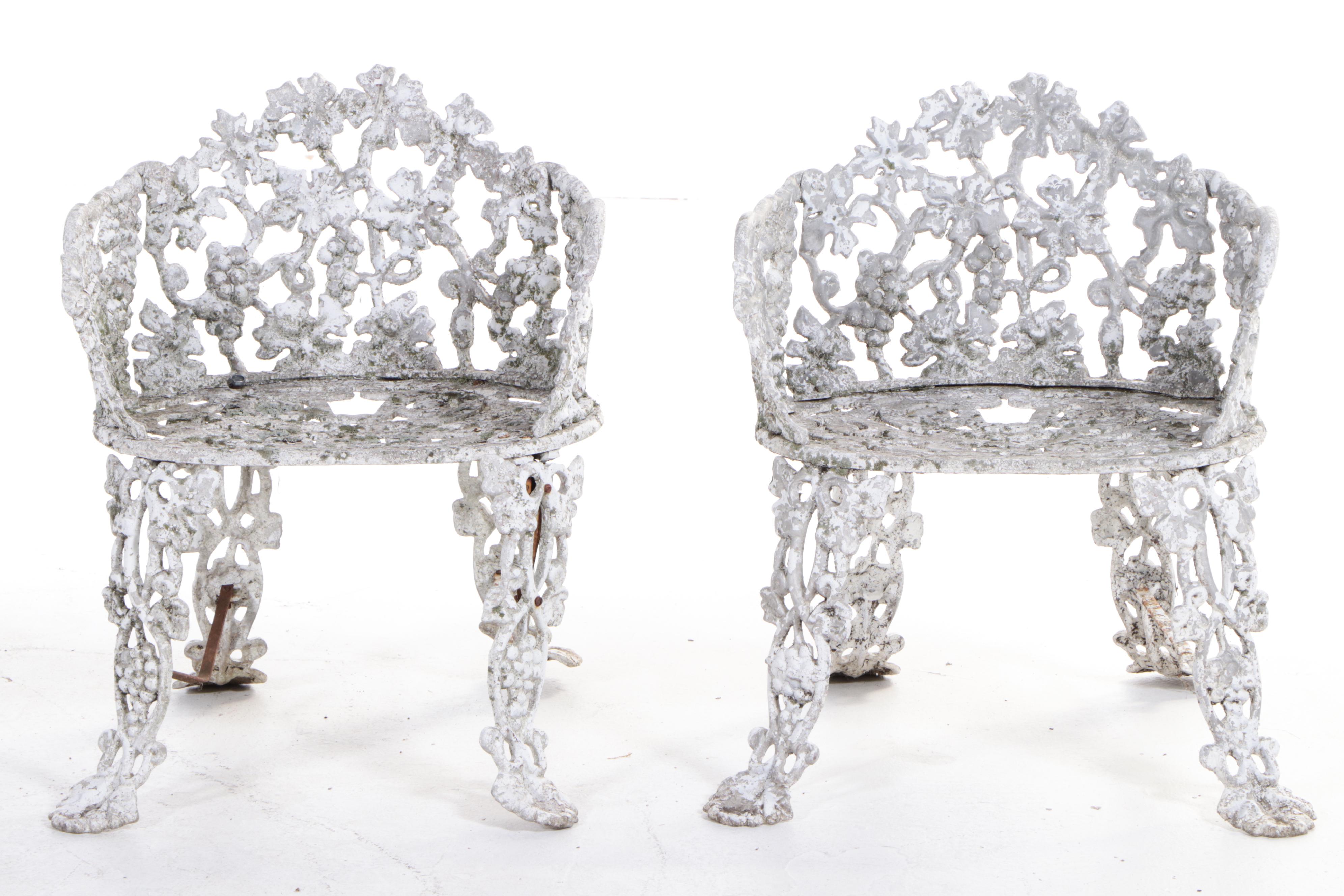 Assembled Group of Cast Iron and Aluminum Garden Furniture