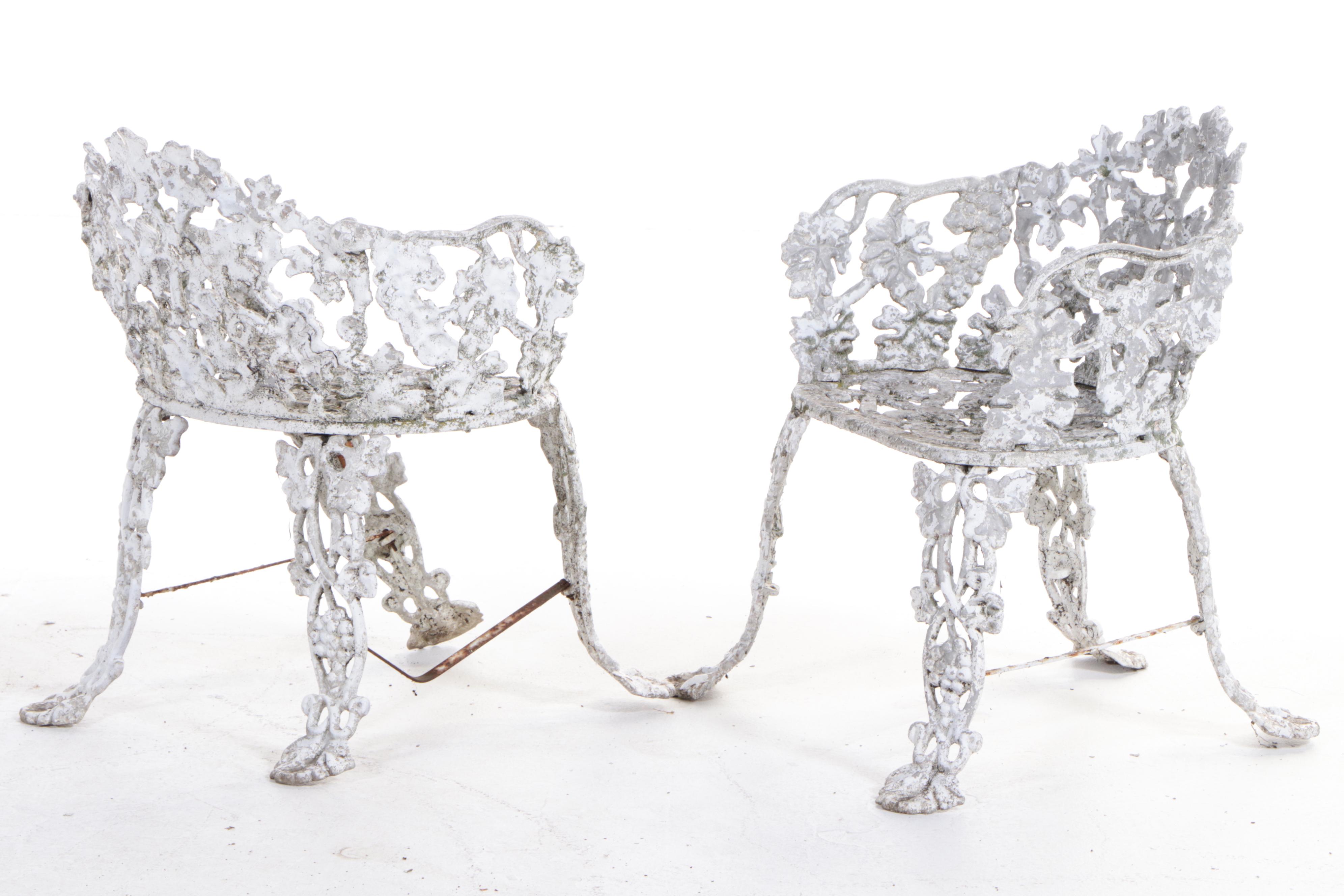 Assembled Group of Cast Iron and Aluminum Garden Furniture