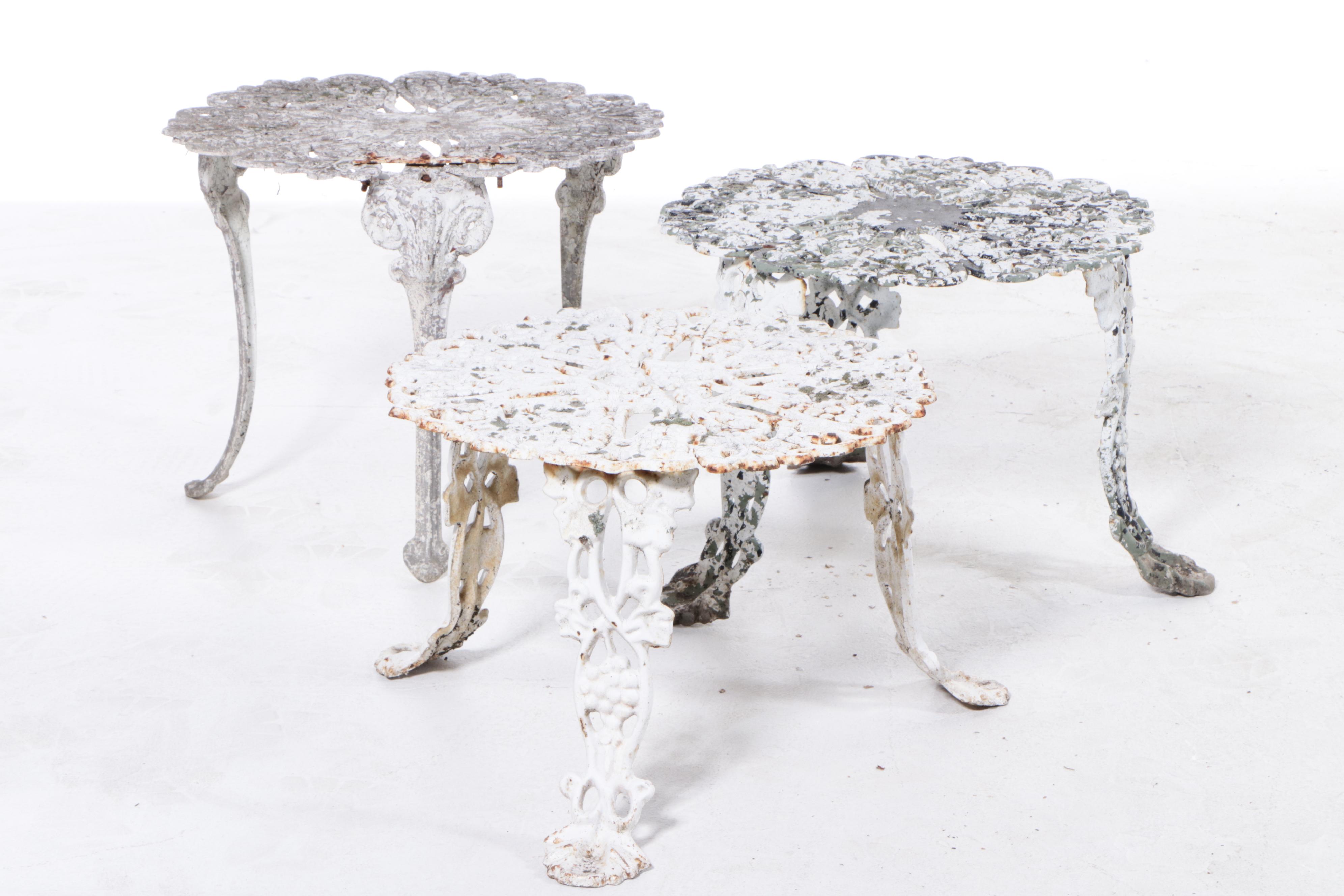 Assembled Group of Cast Iron and Aluminum Garden Furniture