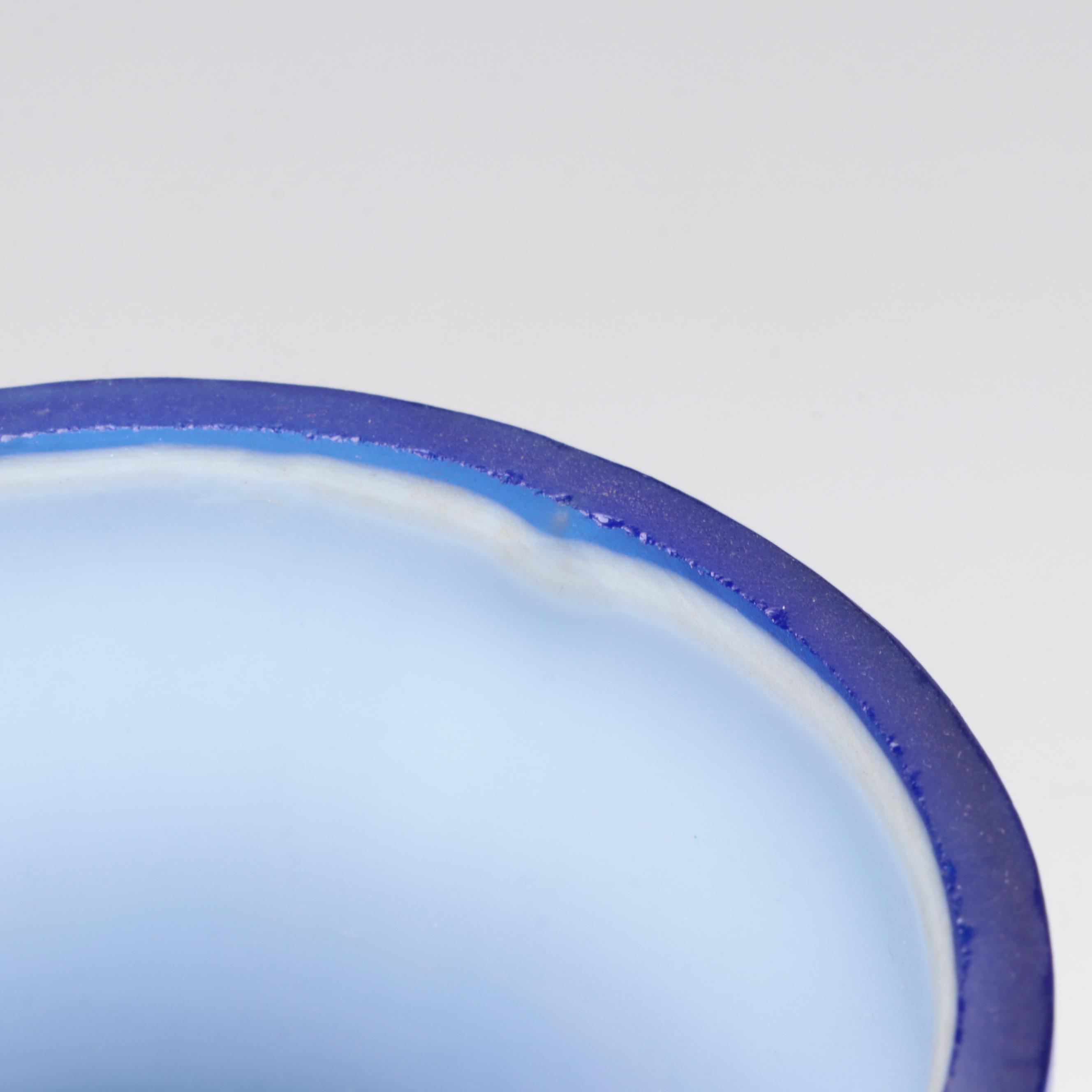 Chinese White and Blue Peking Glass Vase