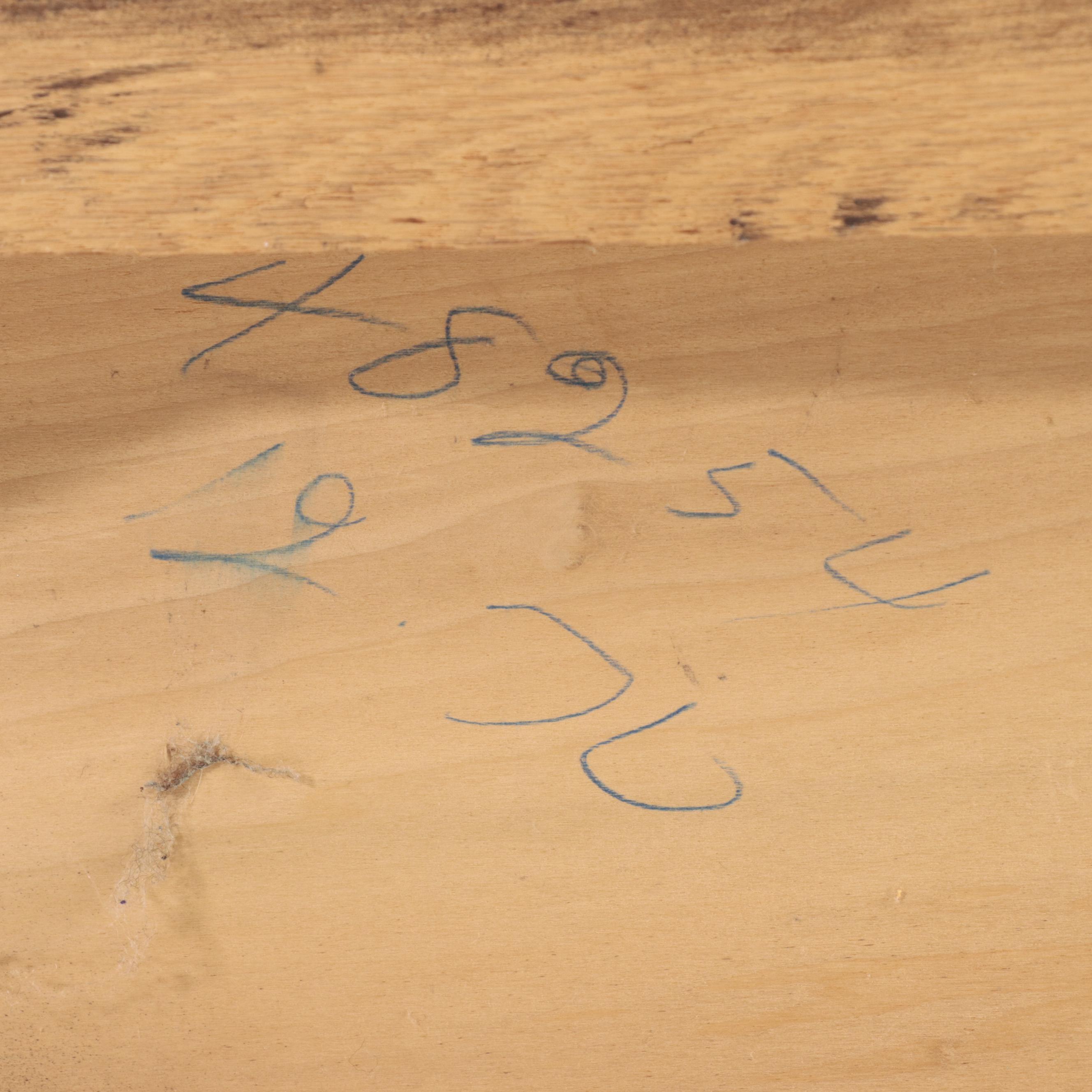 Neoclassical Style Oak Console Cabinet, circa 1970