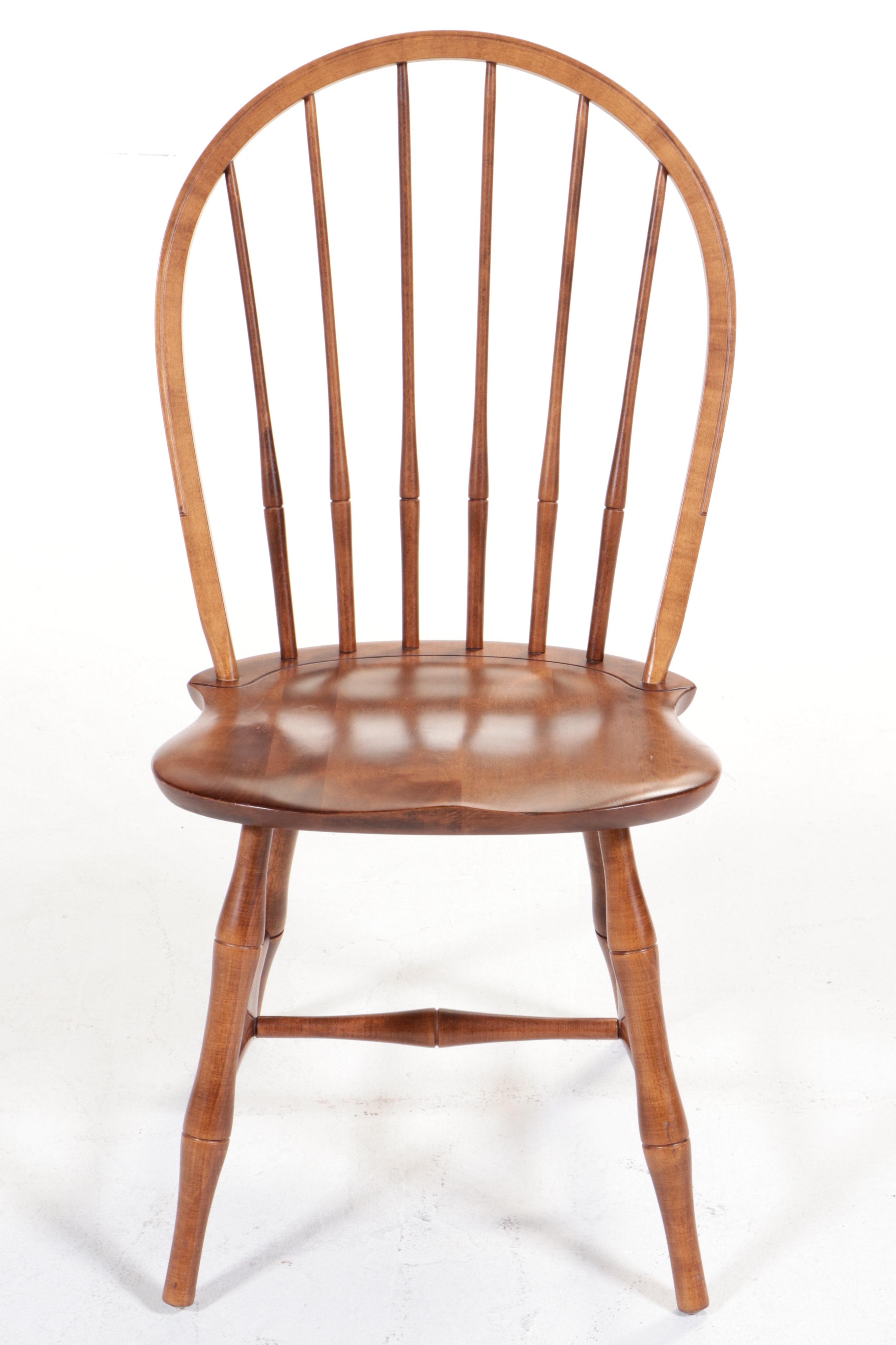 Maple Queen Anne Dining Table with Nichols & Stone Windsor Chairs