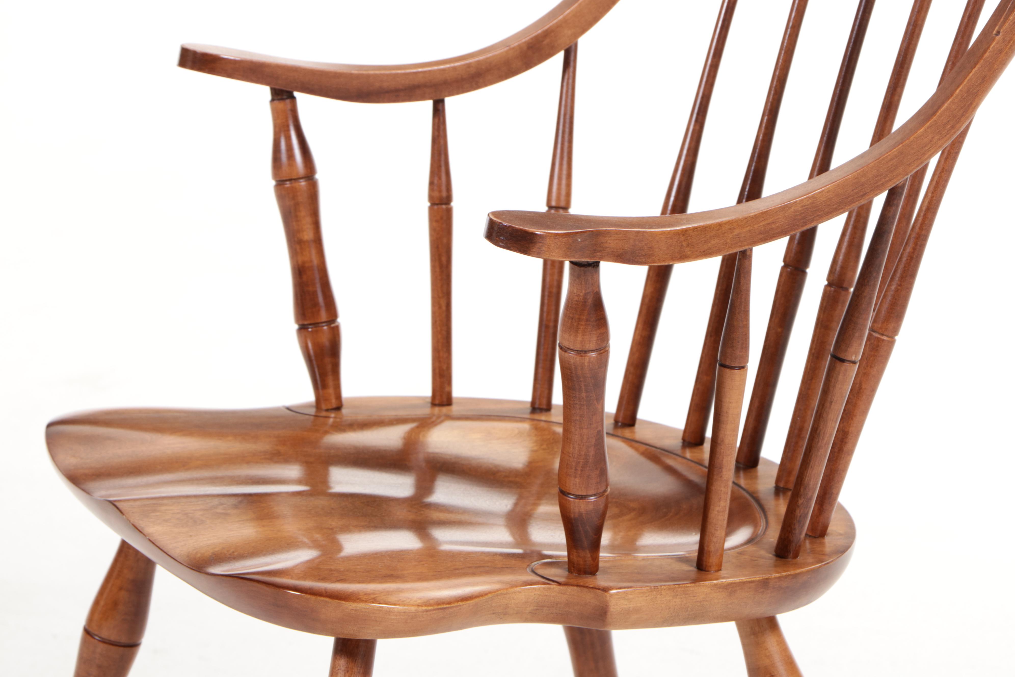 Maple Queen Anne Dining Table with Nichols & Stone Windsor Chairs