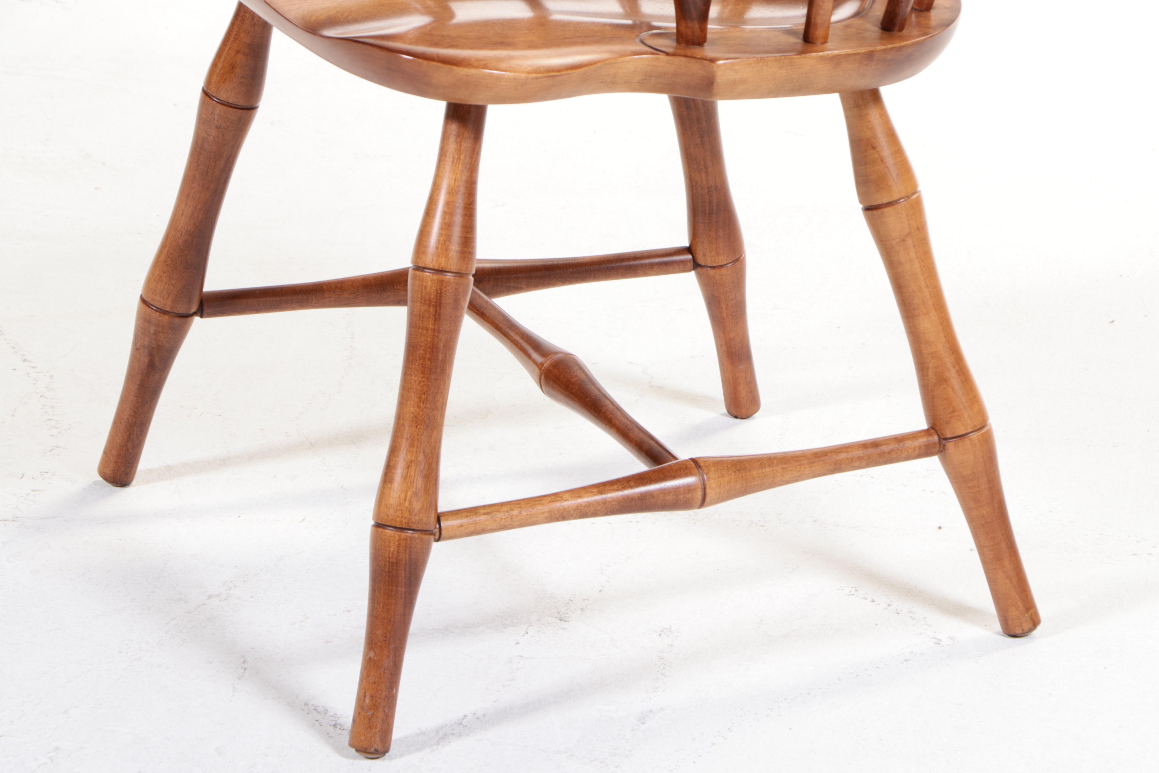 Maple Queen Anne Dining Table with Nichols & Stone Windsor Chairs