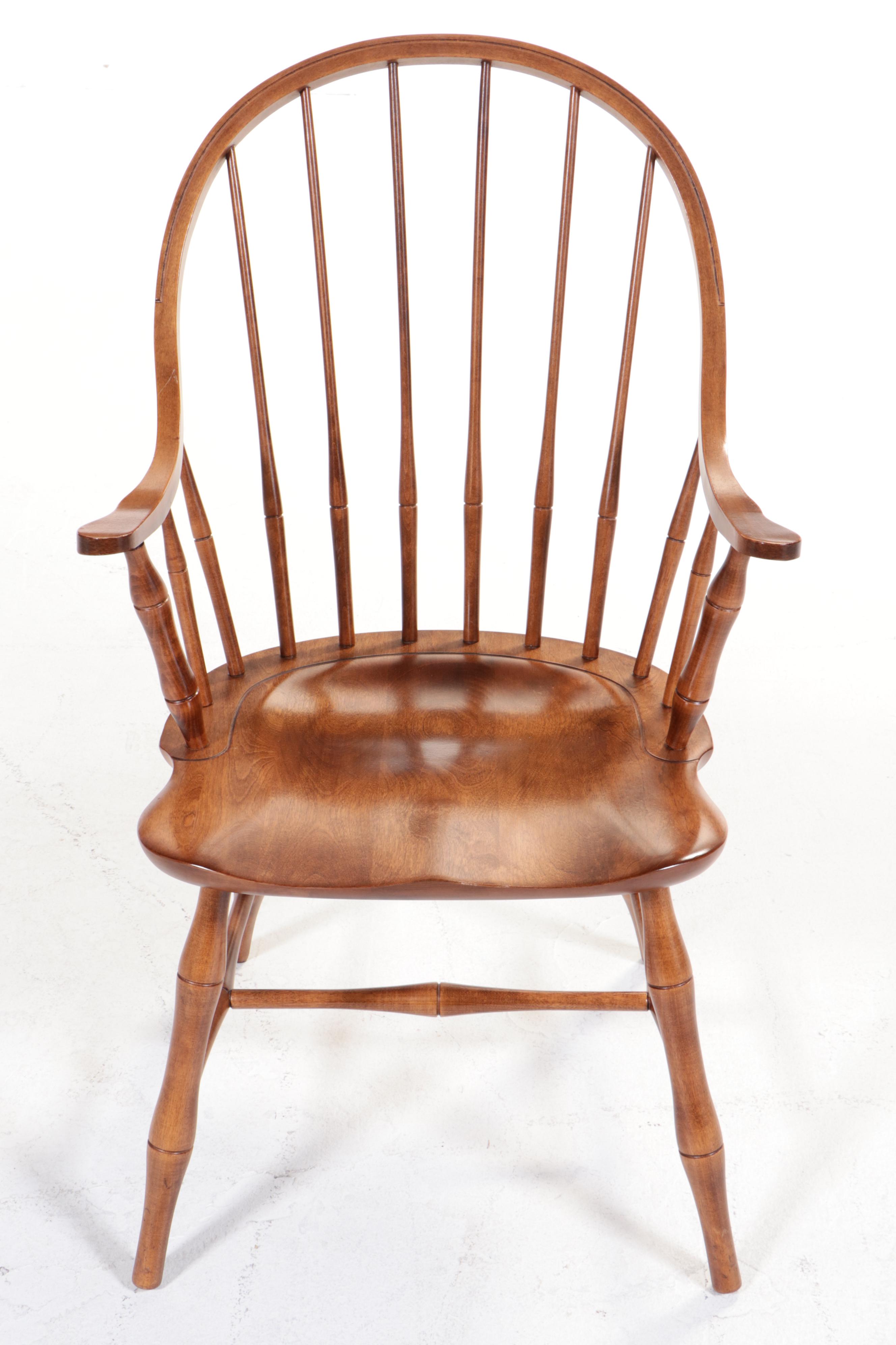 Maple Queen Anne Dining Table with Nichols & Stone Windsor Chairs