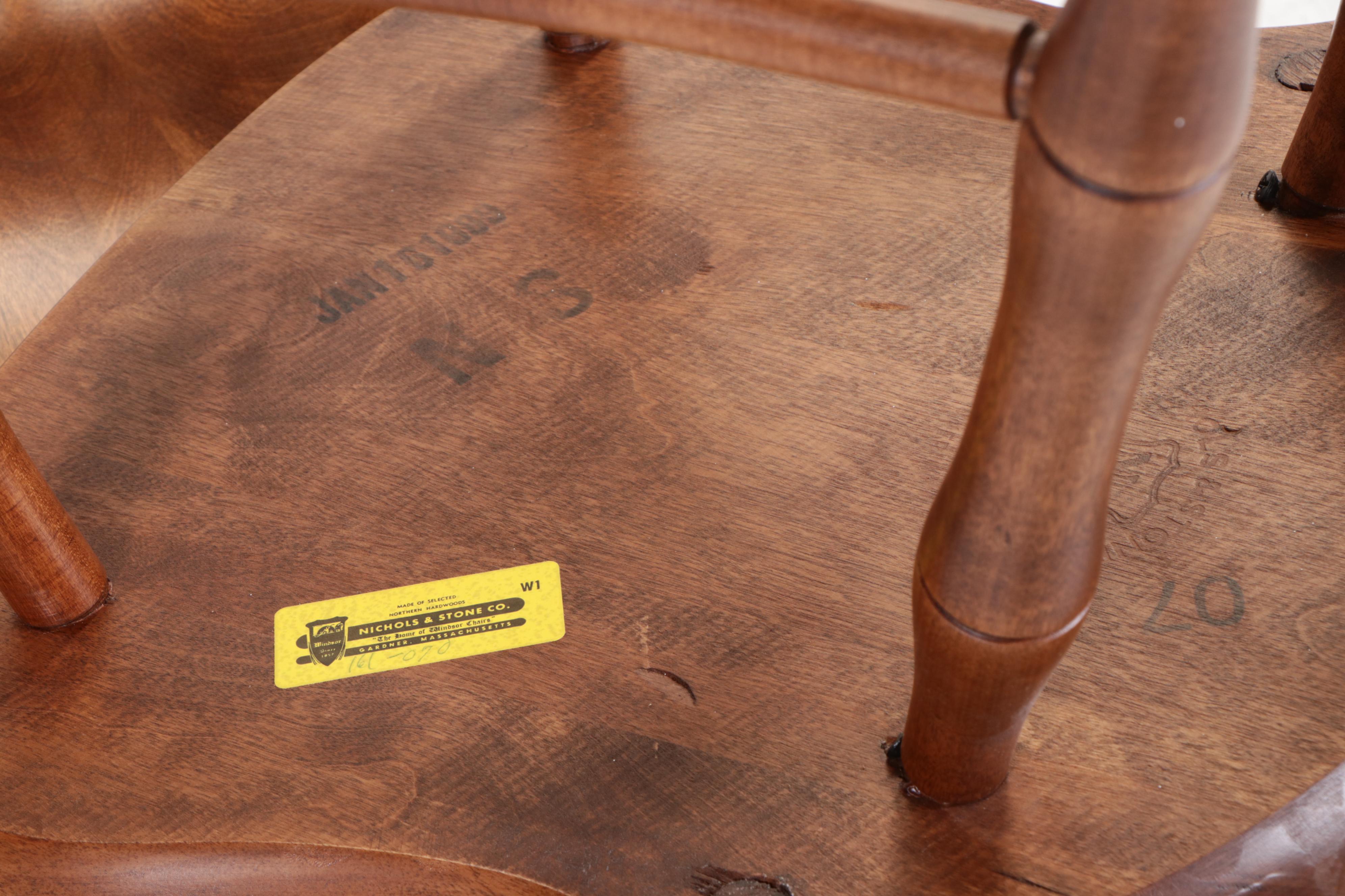 Maple Queen Anne Dining Table with Nichols & Stone Windsor Chairs