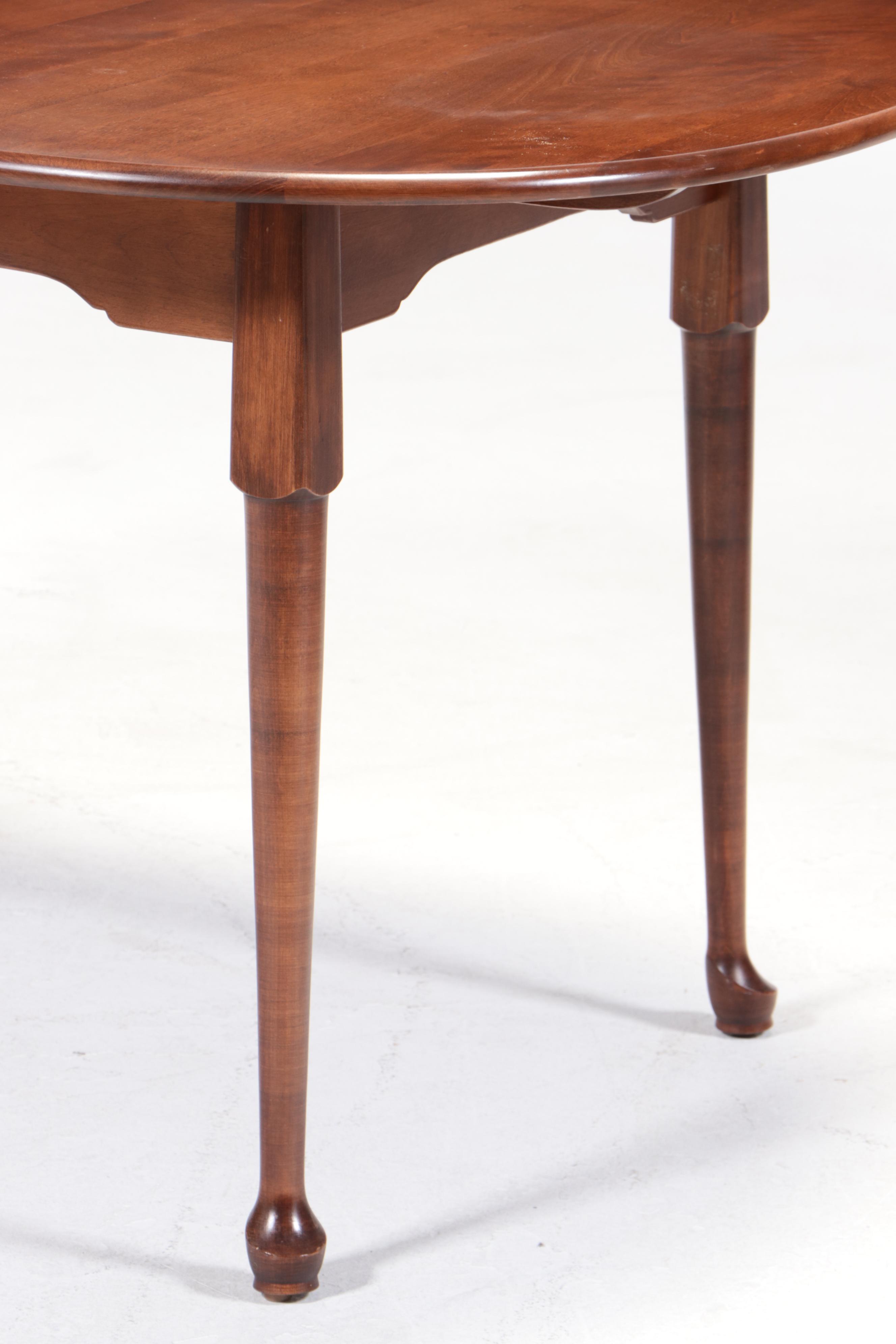 Maple Queen Anne Dining Table with Nichols & Stone Windsor Chairs